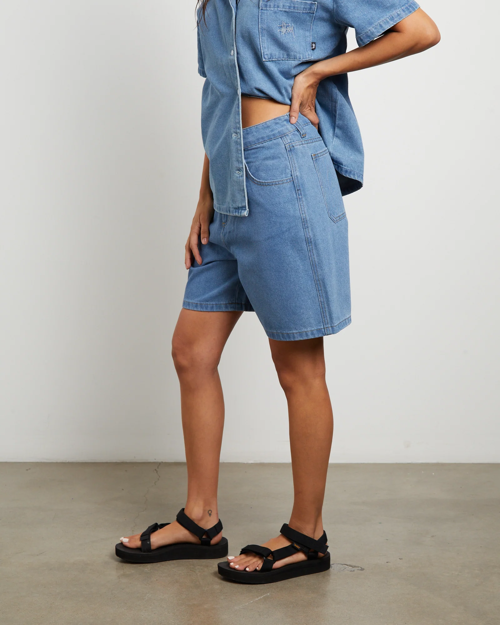 Stussy Denim Shorts in Mid - Image 4