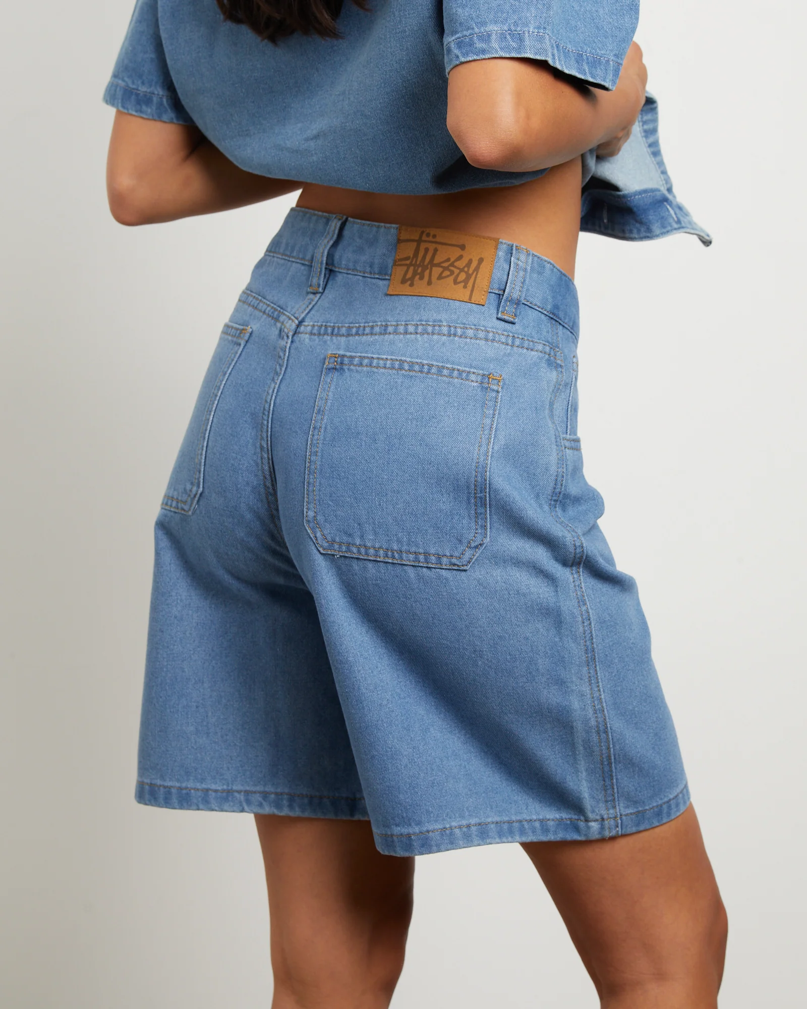 Stussy Denim Shorts in Mid - Image 5
