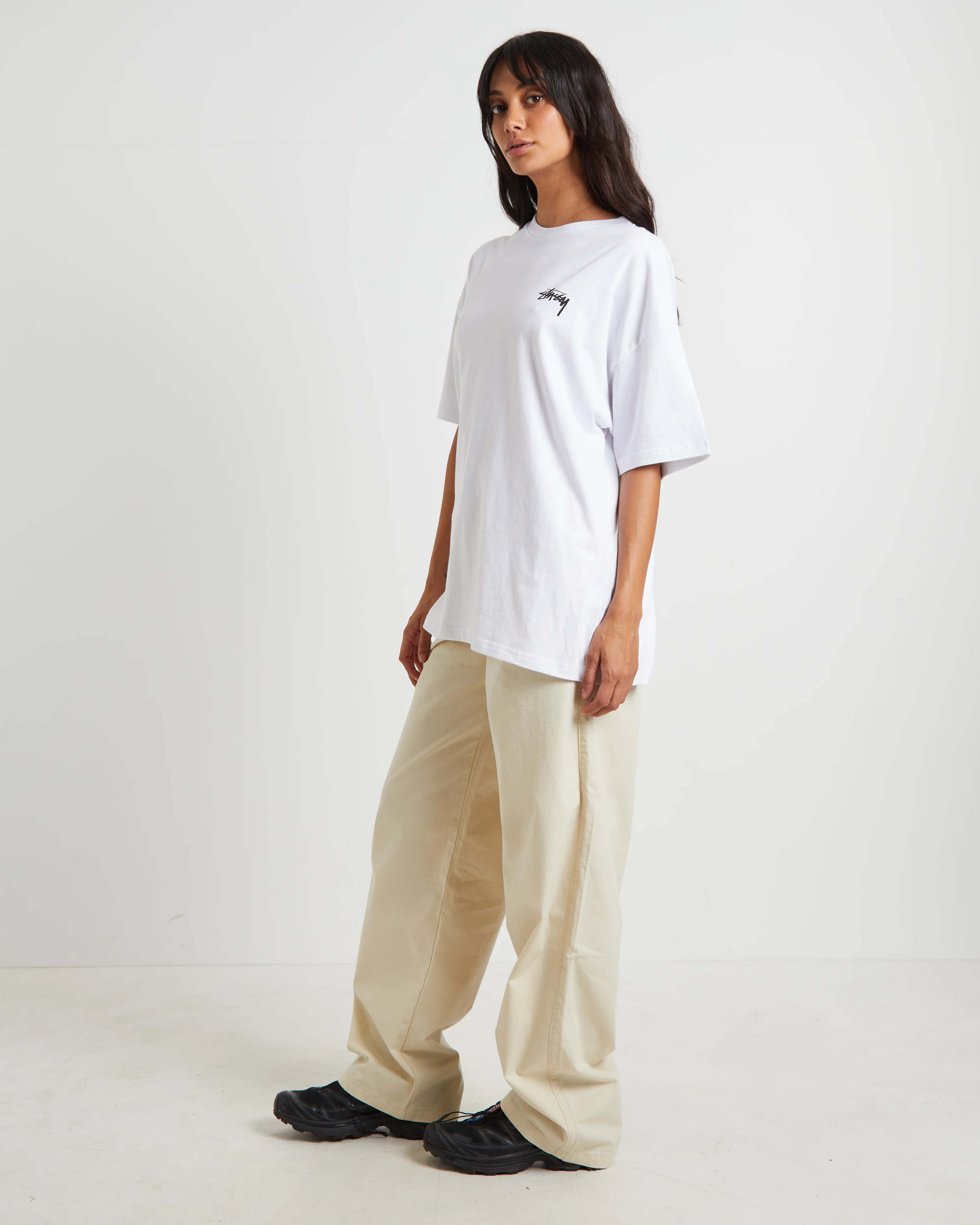 Stussy Flower T-Shirt in White - Image 4