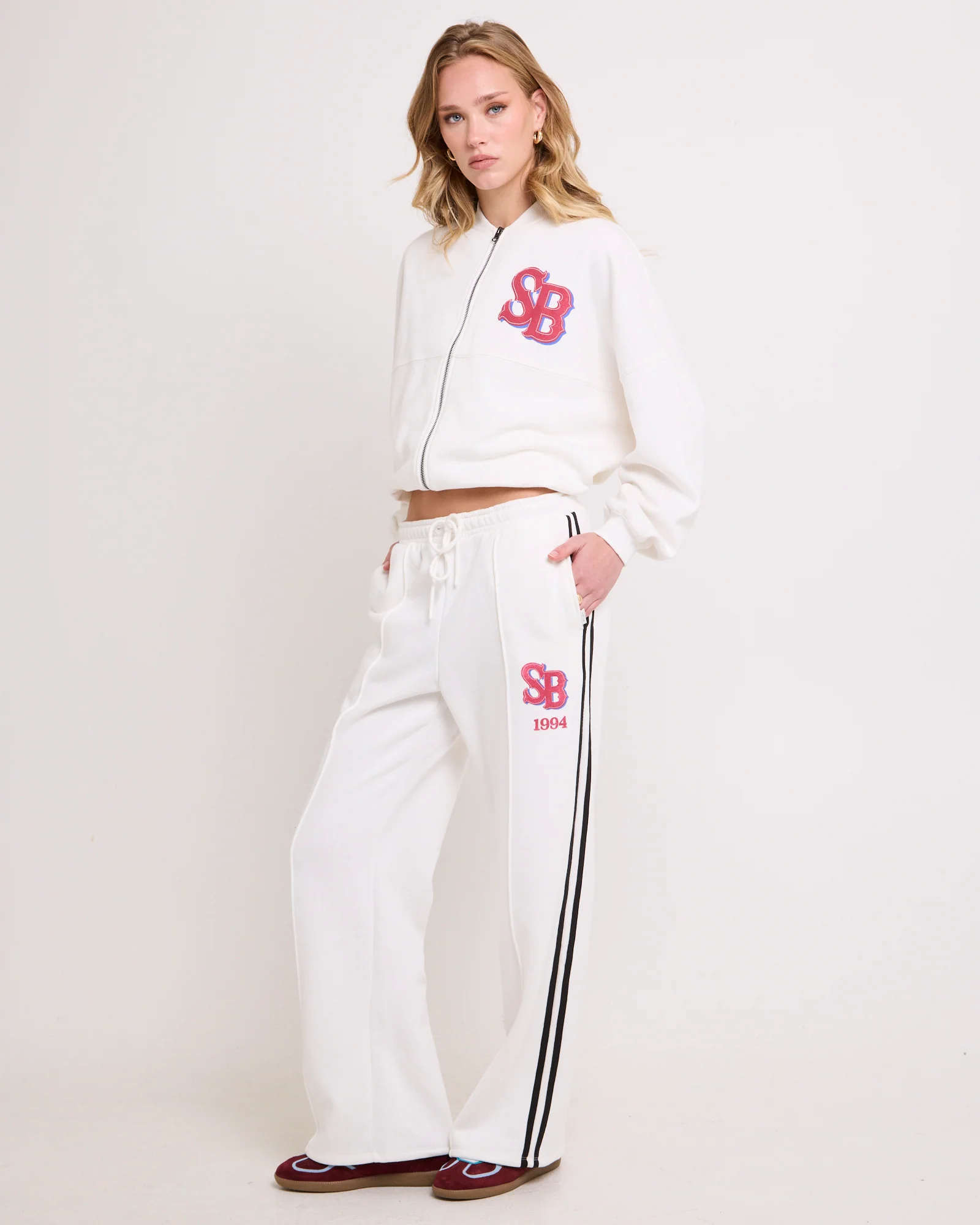 Subtitled Emblem Baggy Trackpants - Image 2