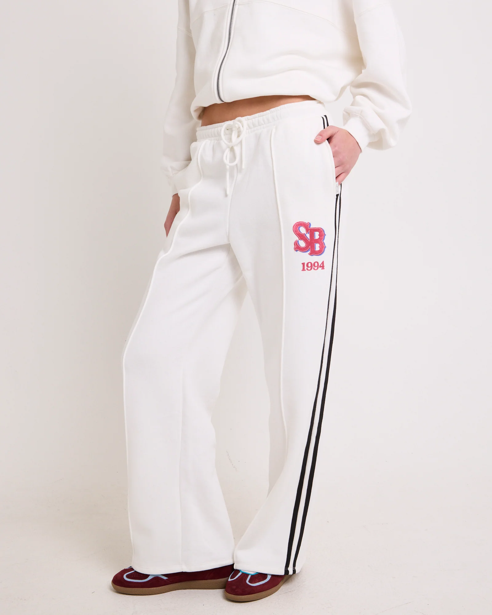 Subtitled Emblem Baggy Trackpants - Image 3