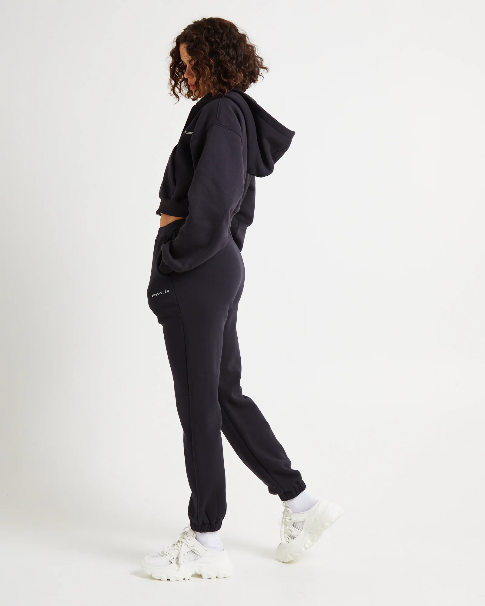 Subtitled Trackpants Almost Black - Image 4