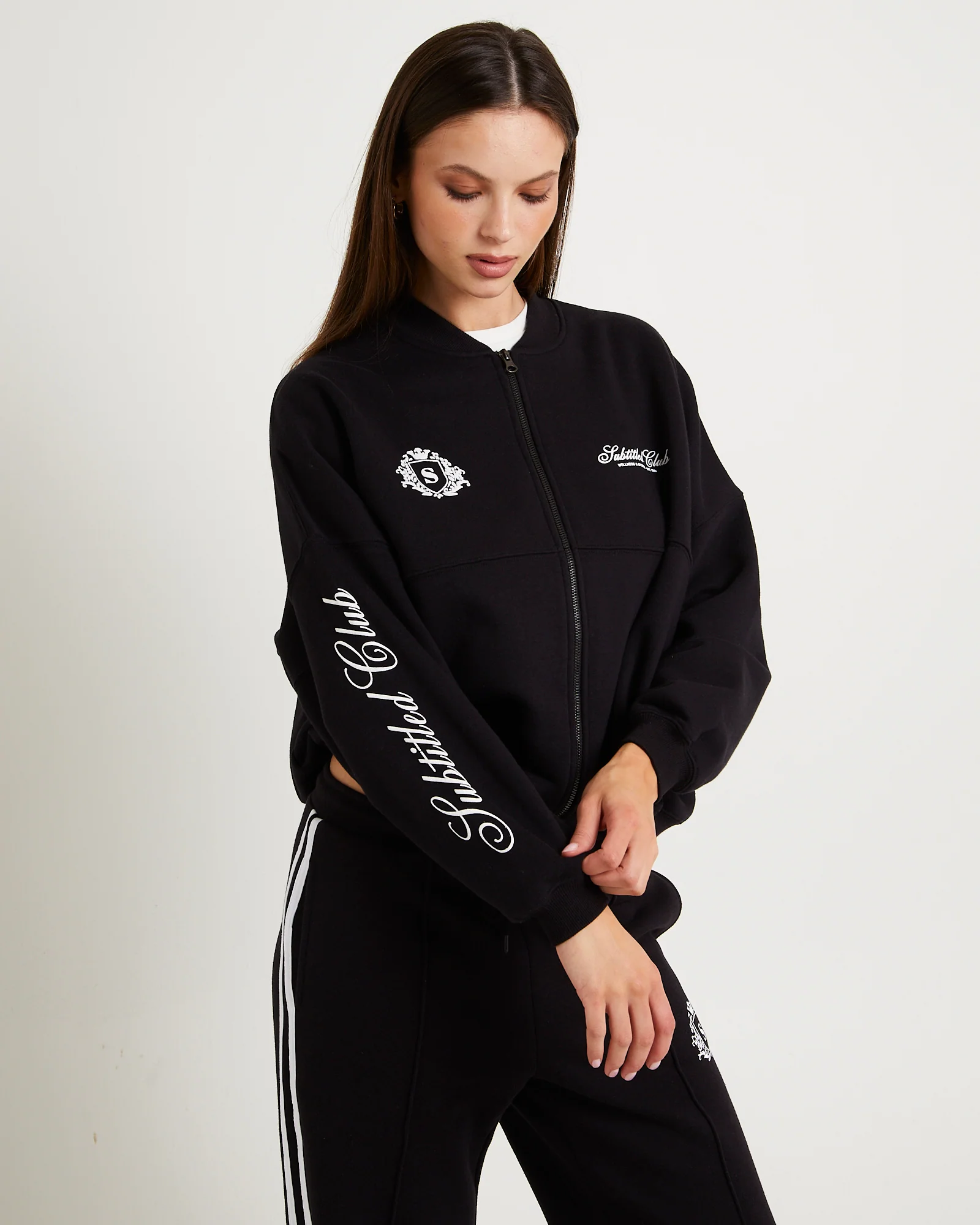 Subtitled Wellness Club Bomber Jacket - Image 2