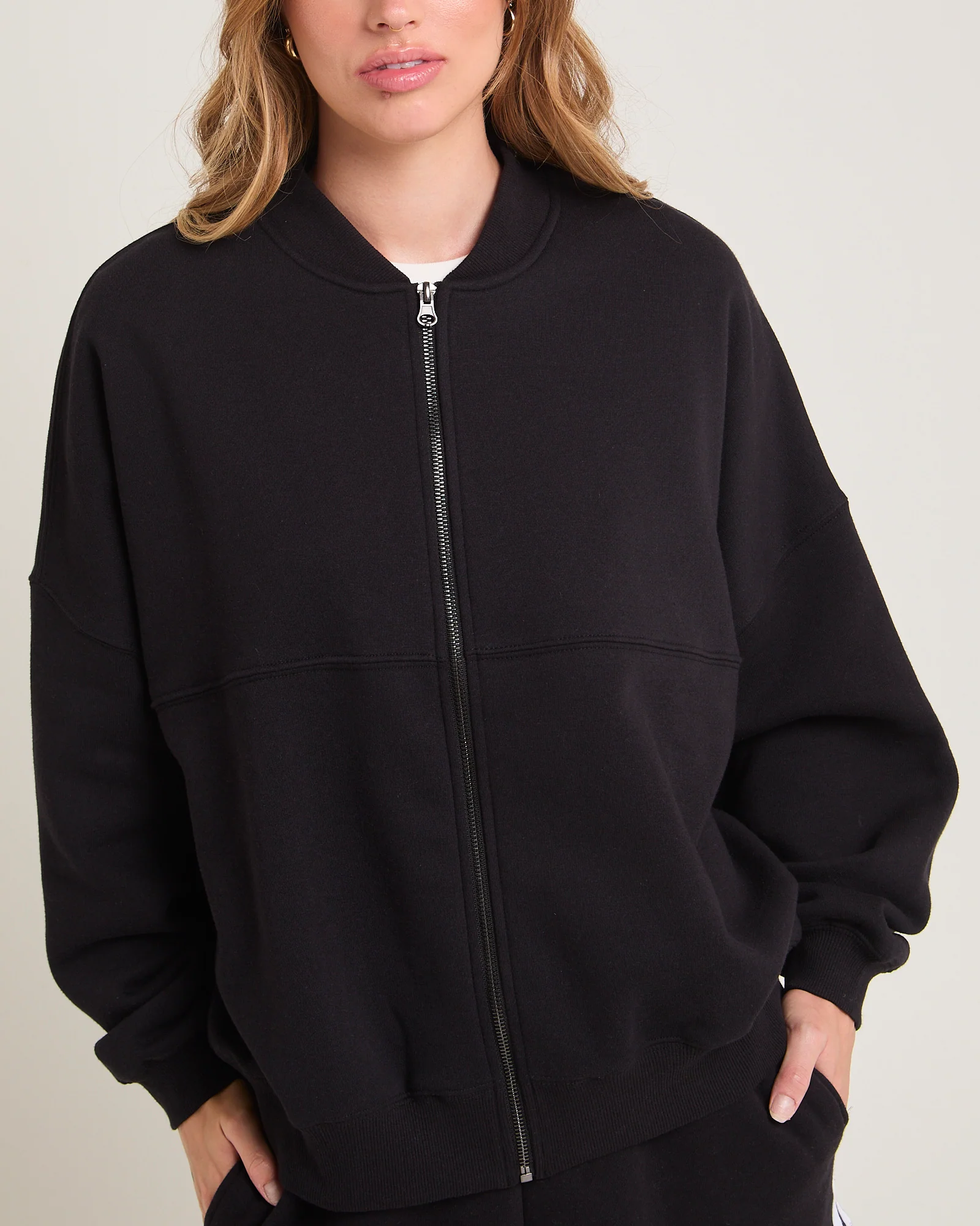 Subtitled Zip Bomber Jacket - Image 6