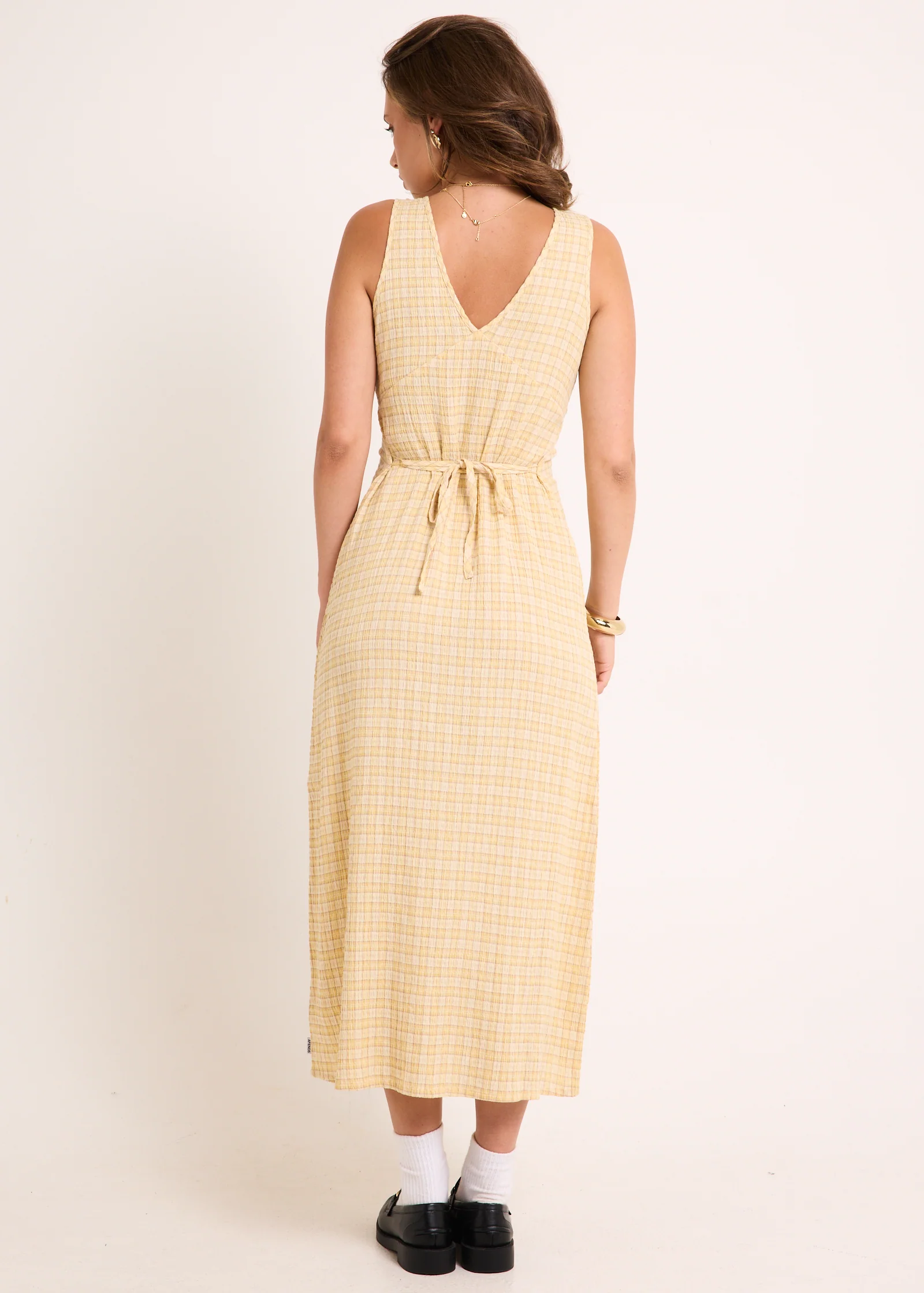 Sunday Seersucker Check Maxi Dress - Image 3
