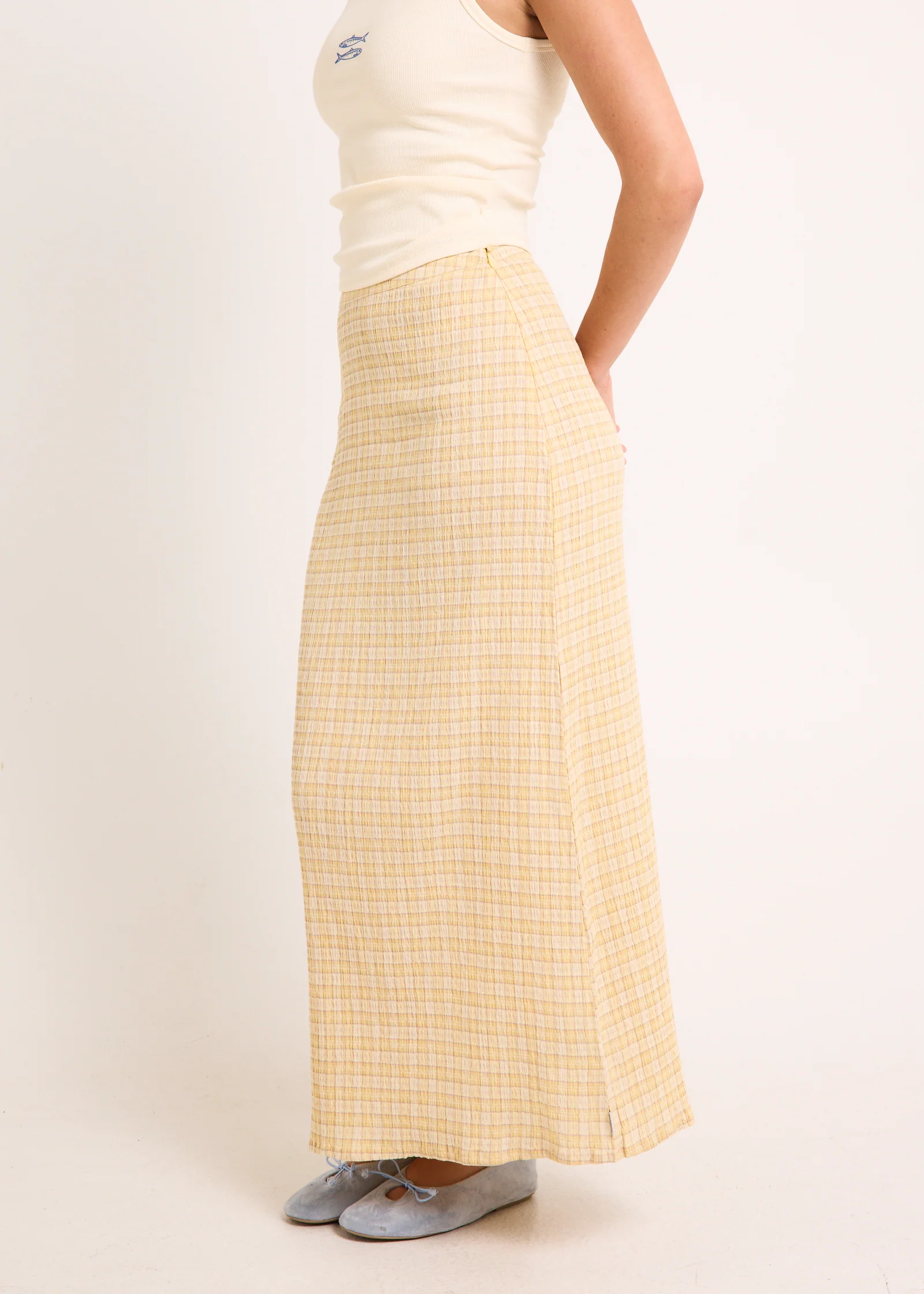 Sunday Seersucker Maxi Skirt - Image 4