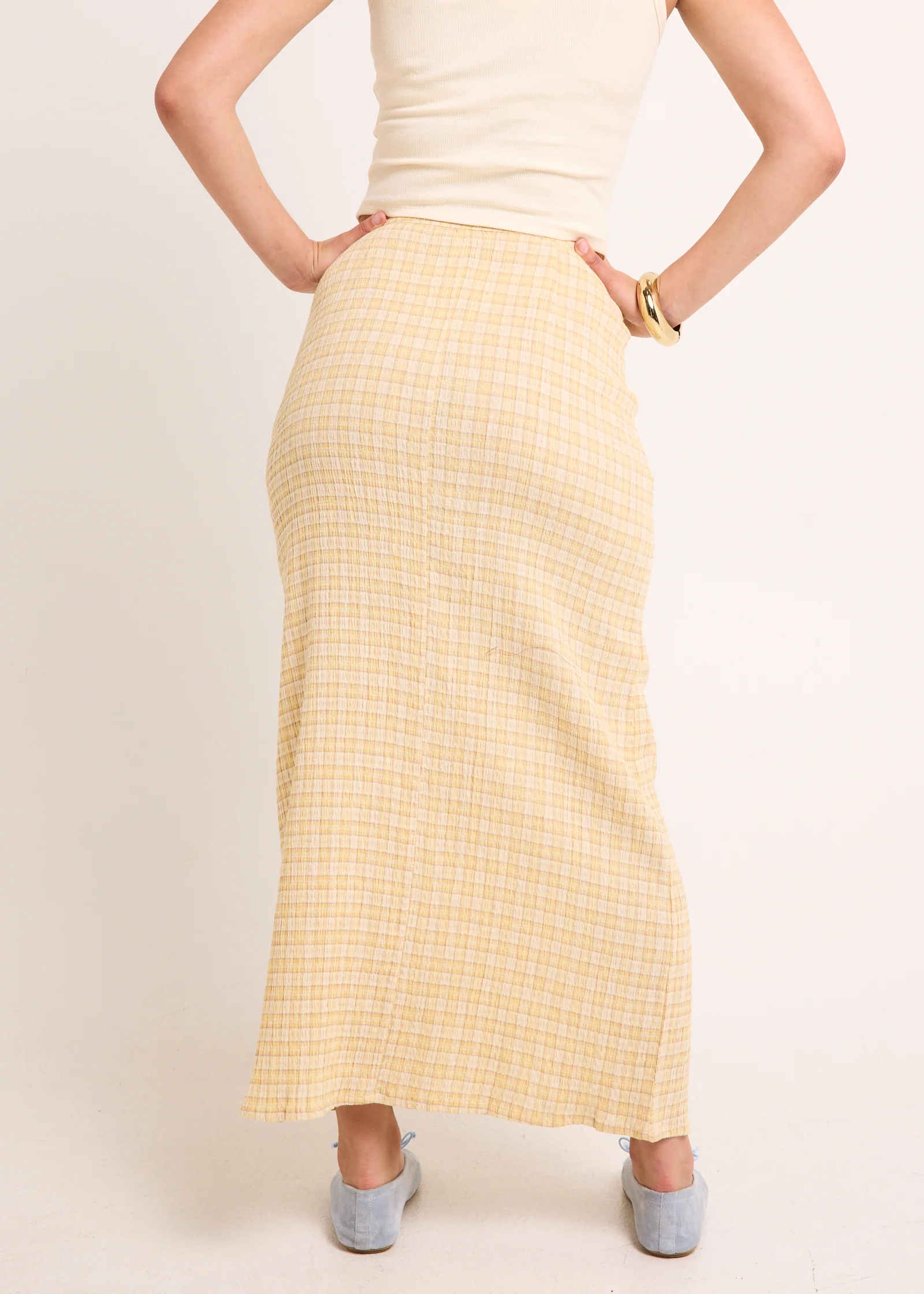 Sunday Seersucker Maxi Skirt - Image 5