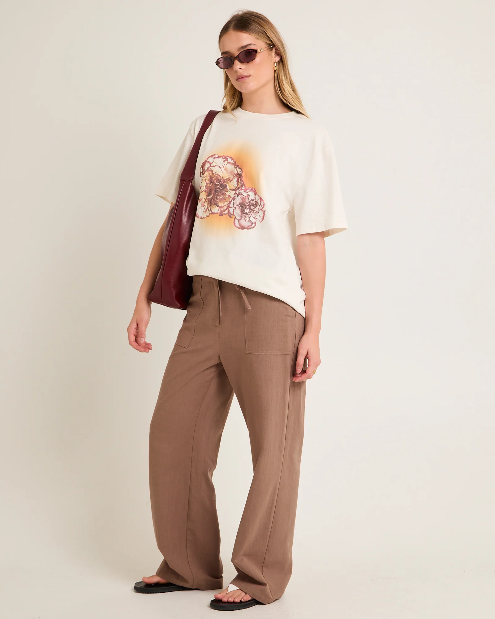 Sunrise Flower Oversized T-Shirt - Image 3