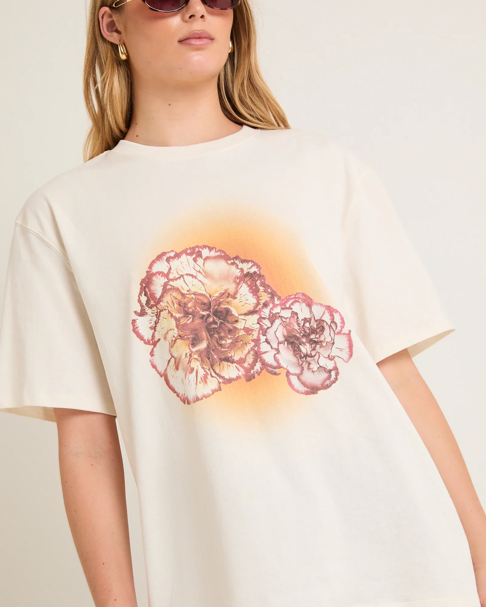 Sunrise Flower Oversized T-Shirt - Image 5