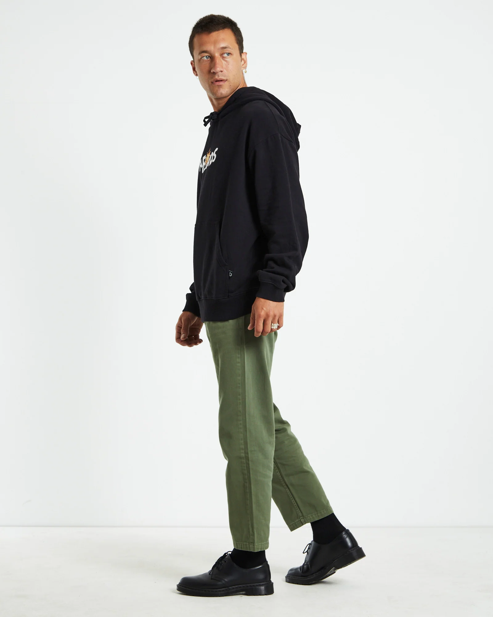 Sunshine Recycled Pull On Hoodie Black - Image 4