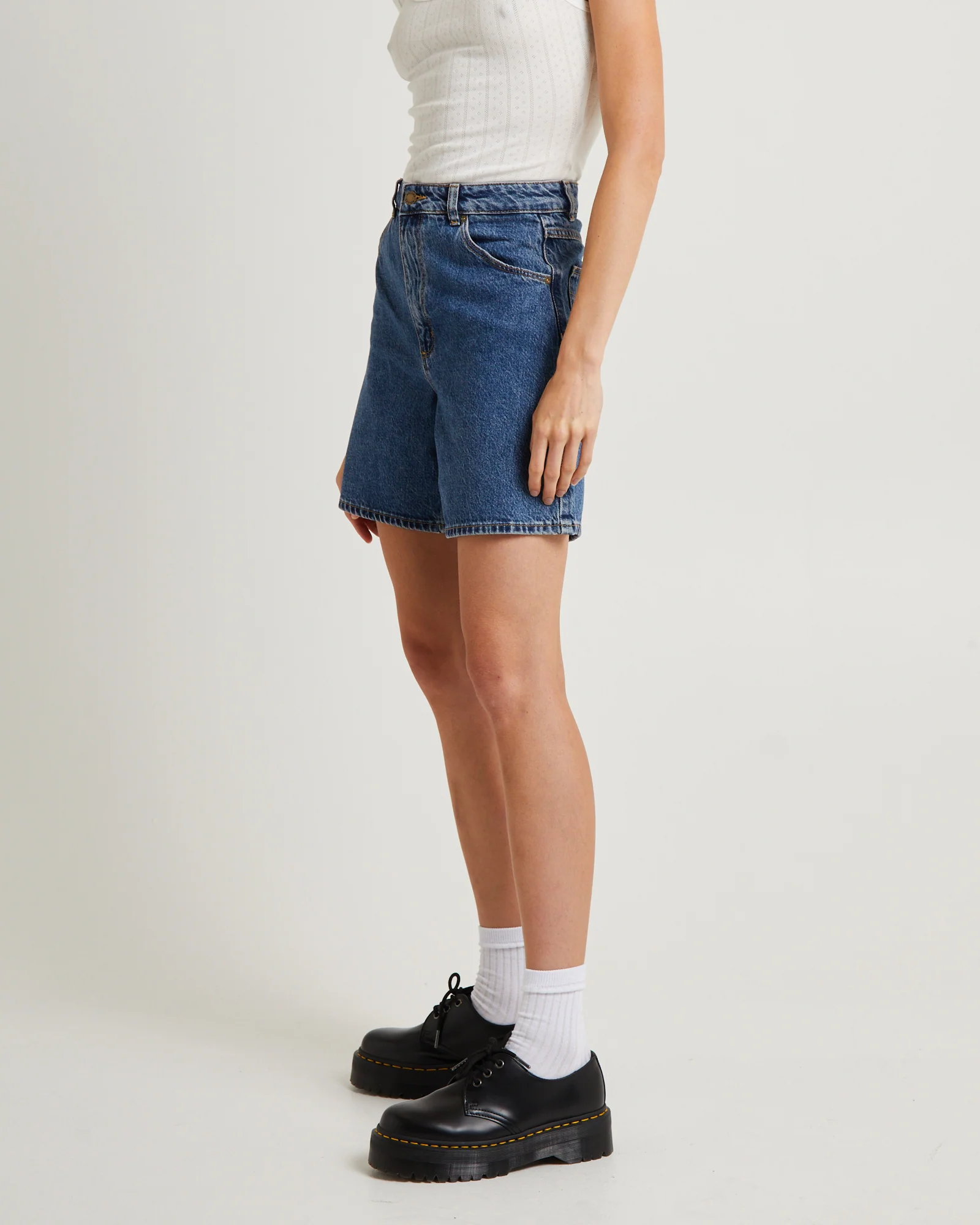 Super Mirage Denim Shorts Pacific - Image 3