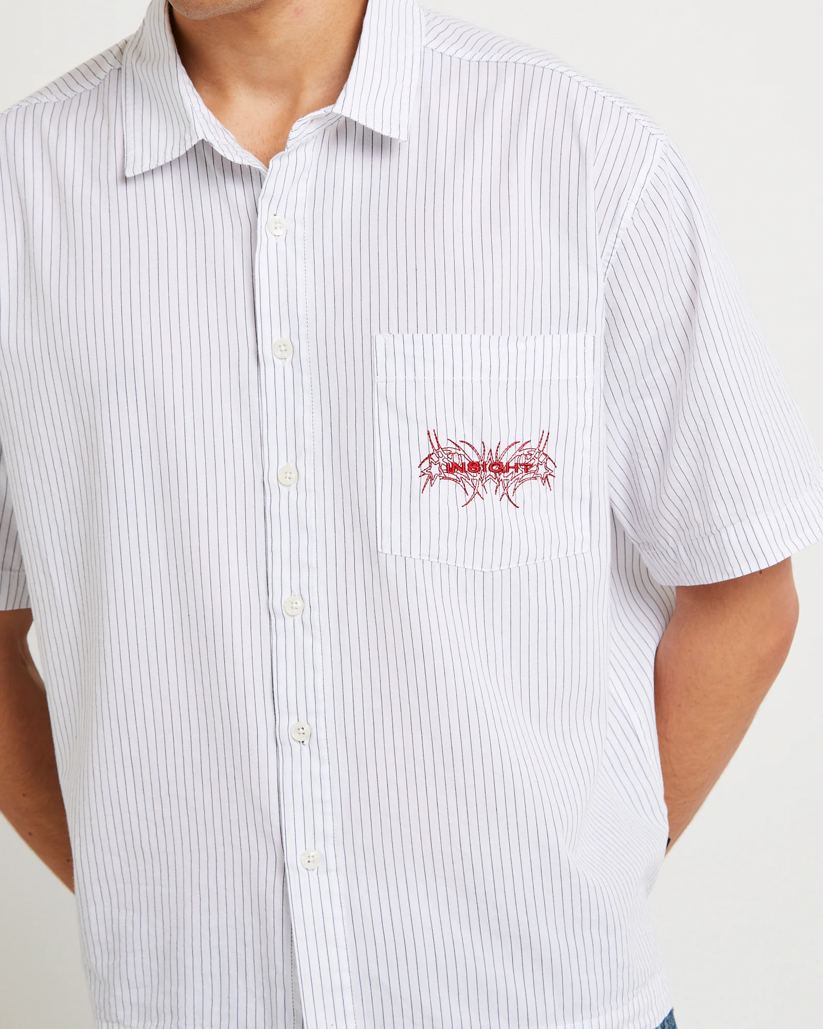 Supply Pinstripe Short Sleeve Shirt - Image 5