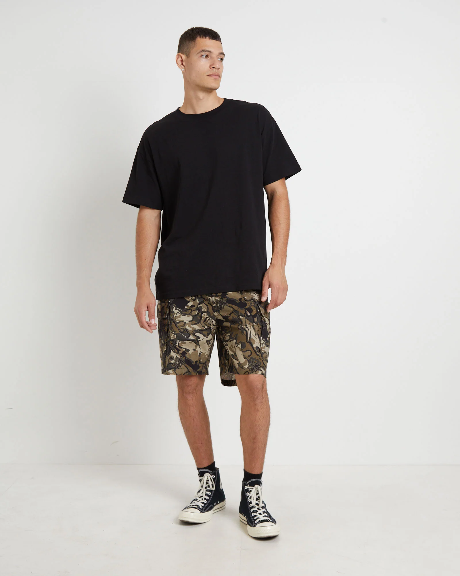Surplus Cargo Shorts in Camo Print - Image 3