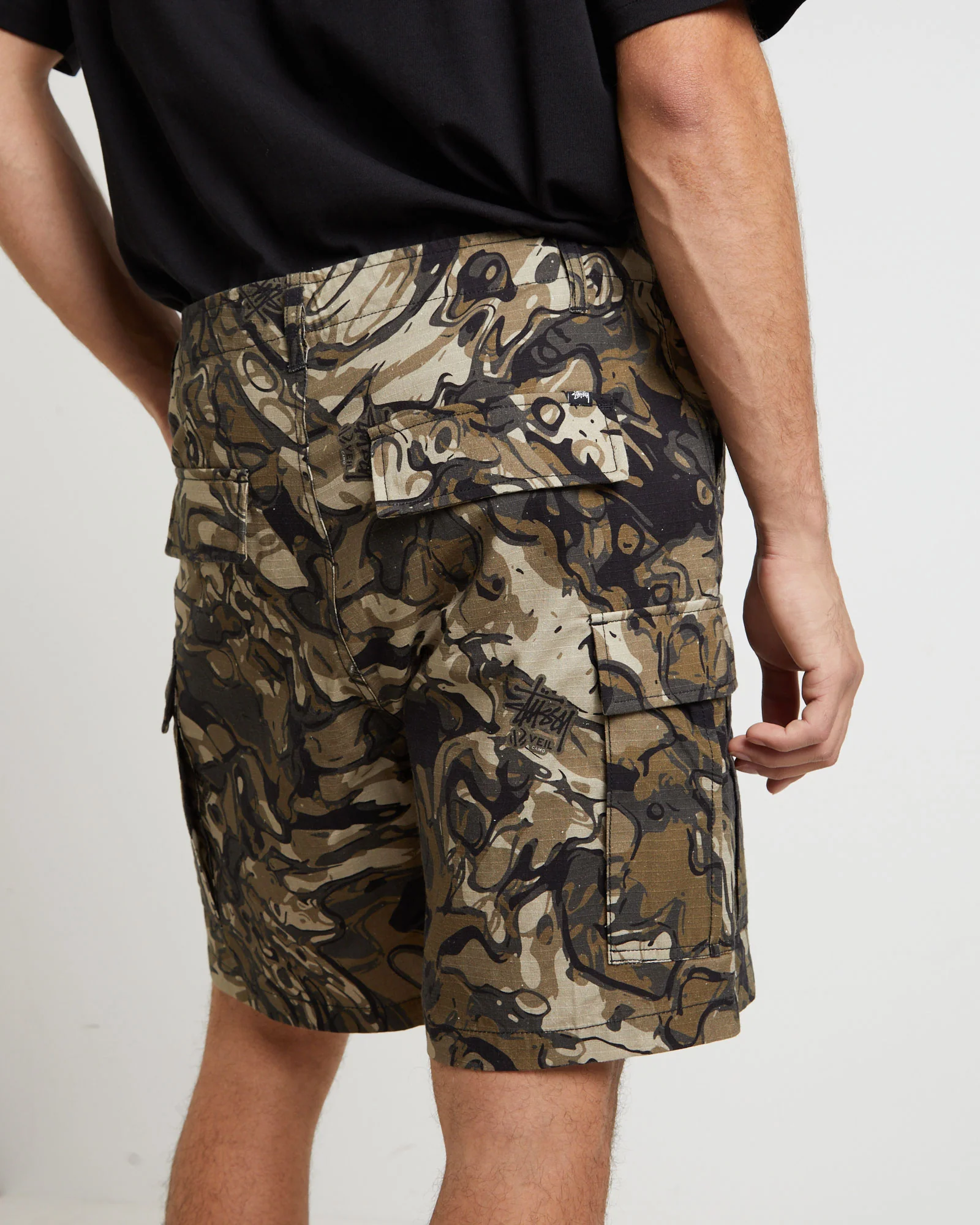 Surplus Cargo Shorts in Camo Print - Image 6