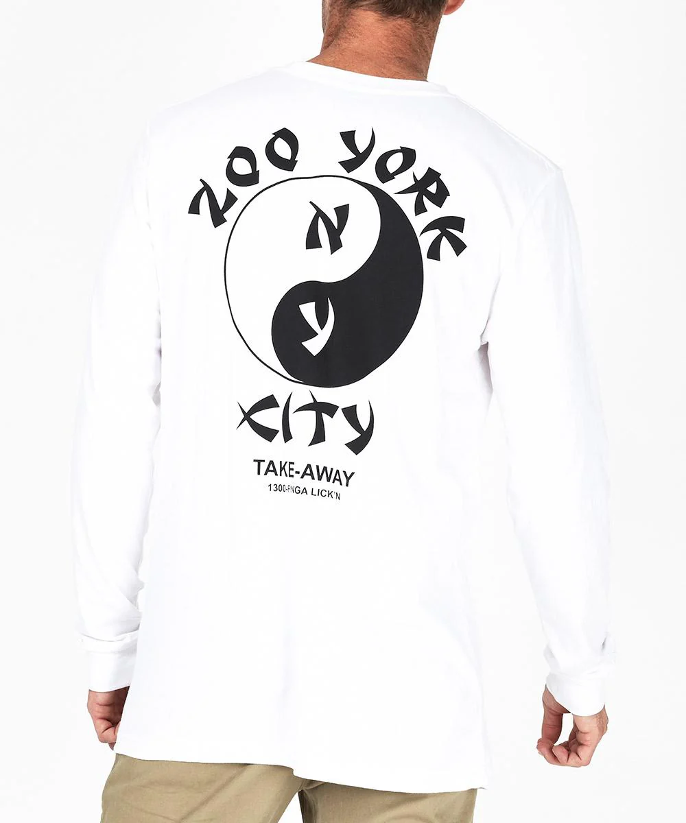Takeaway Long Sleeve T-shirt White - Image 2