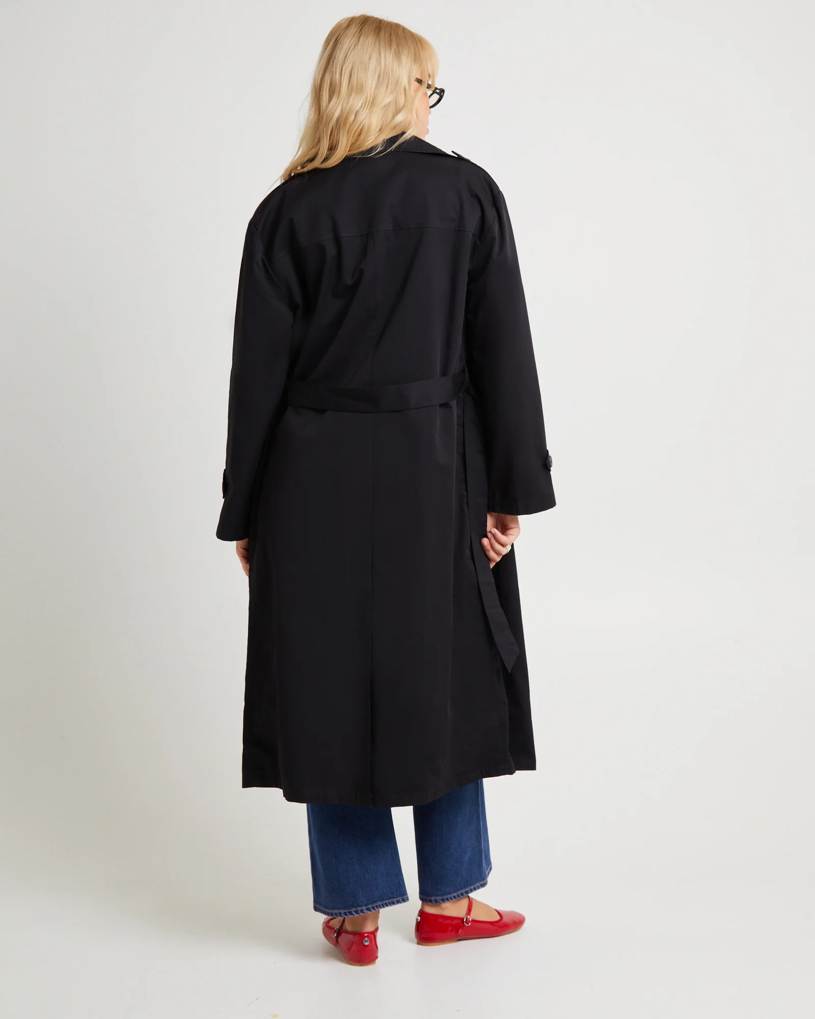 Tamika Trench Coat Black - Image 2