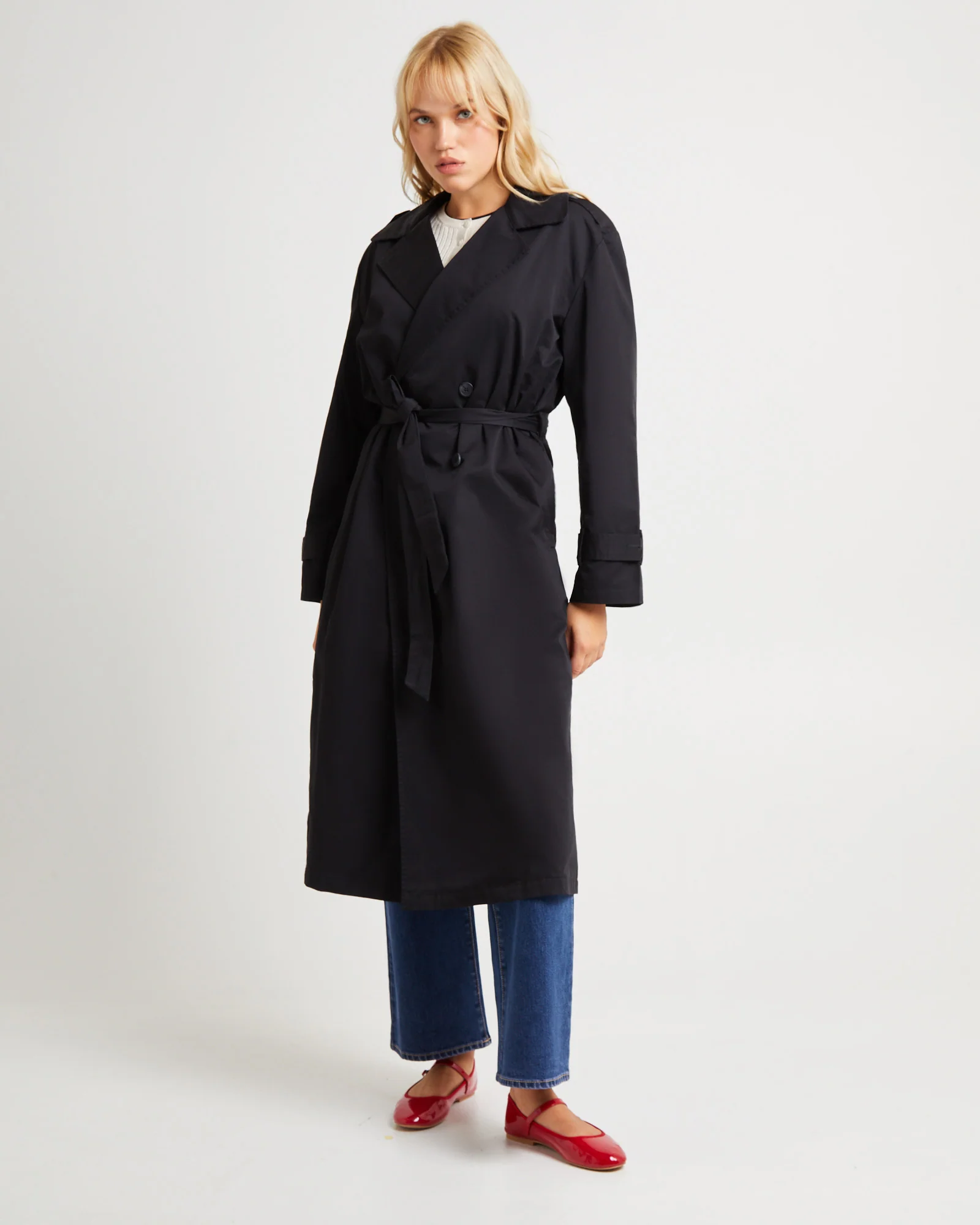 Tamika Trench Coat Black - Image 3