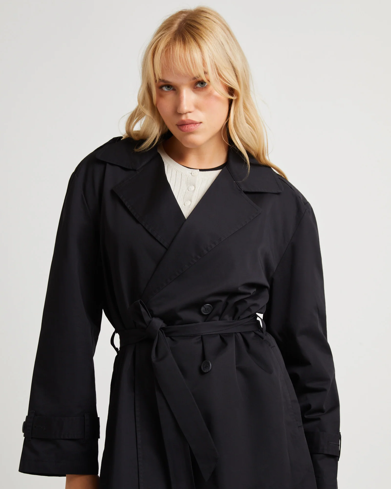 Tamika Trench Coat Black - Image 5