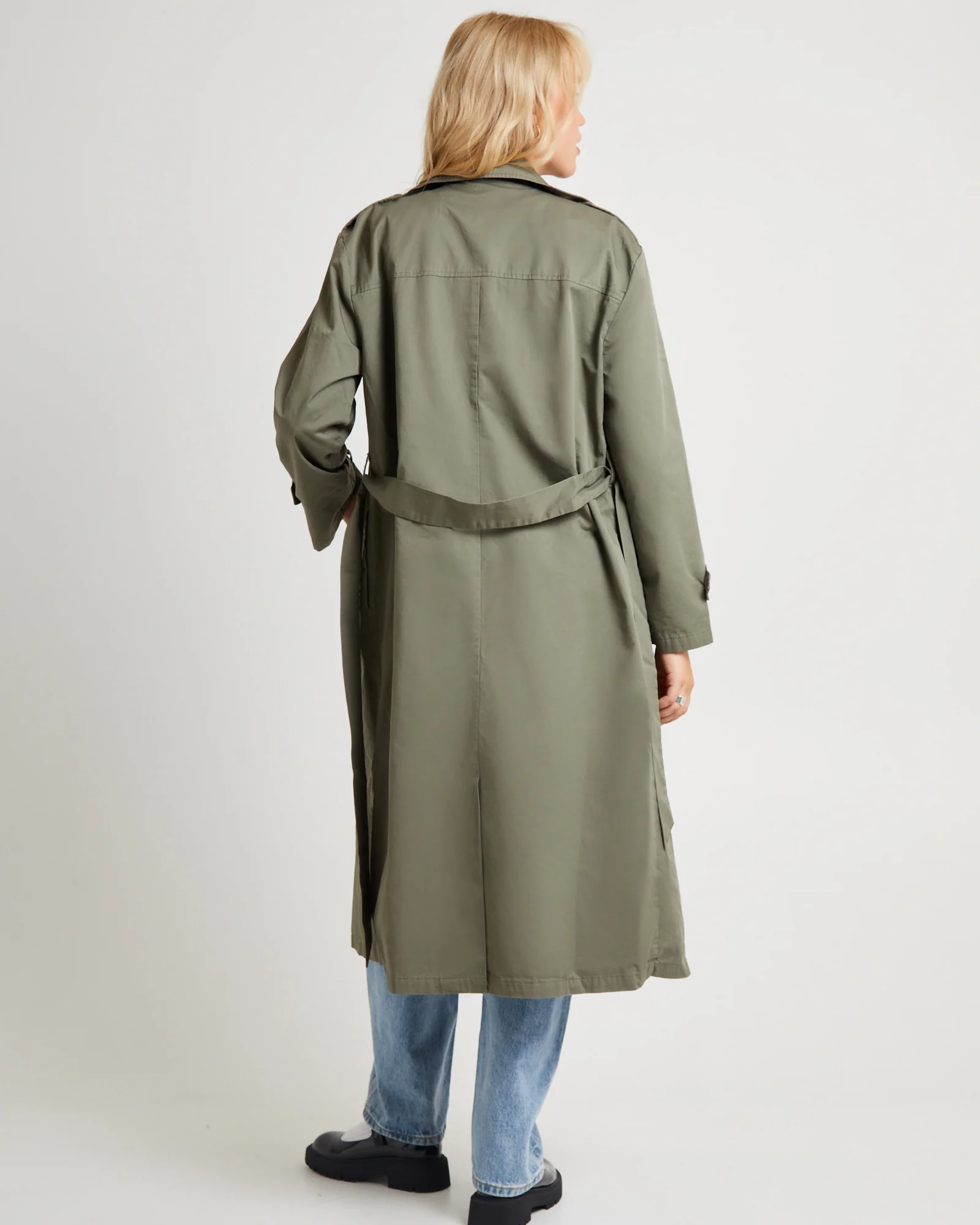 Tamika Trench Coat Olive - Image 2