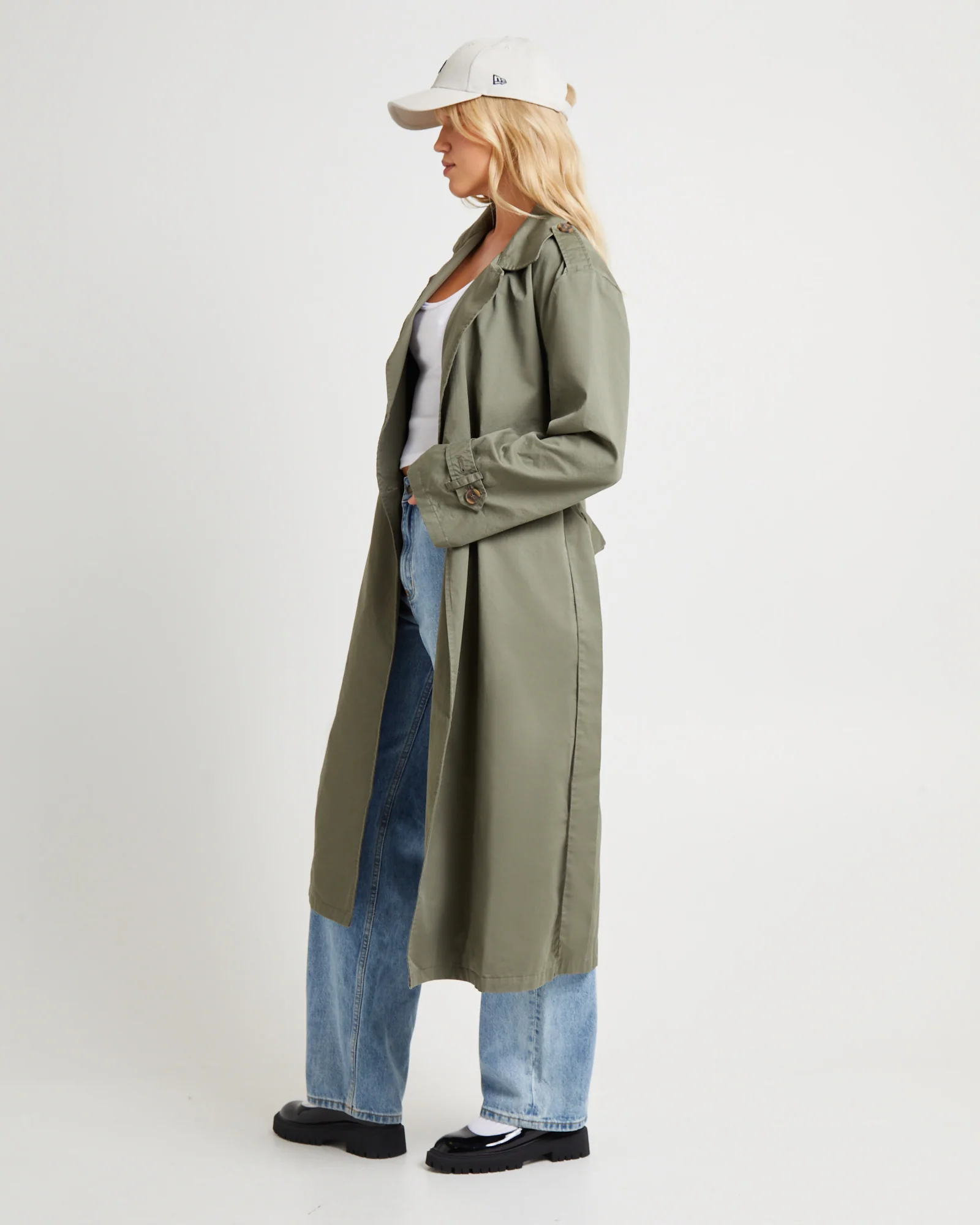 Tamika Trench Coat Olive - Image 4