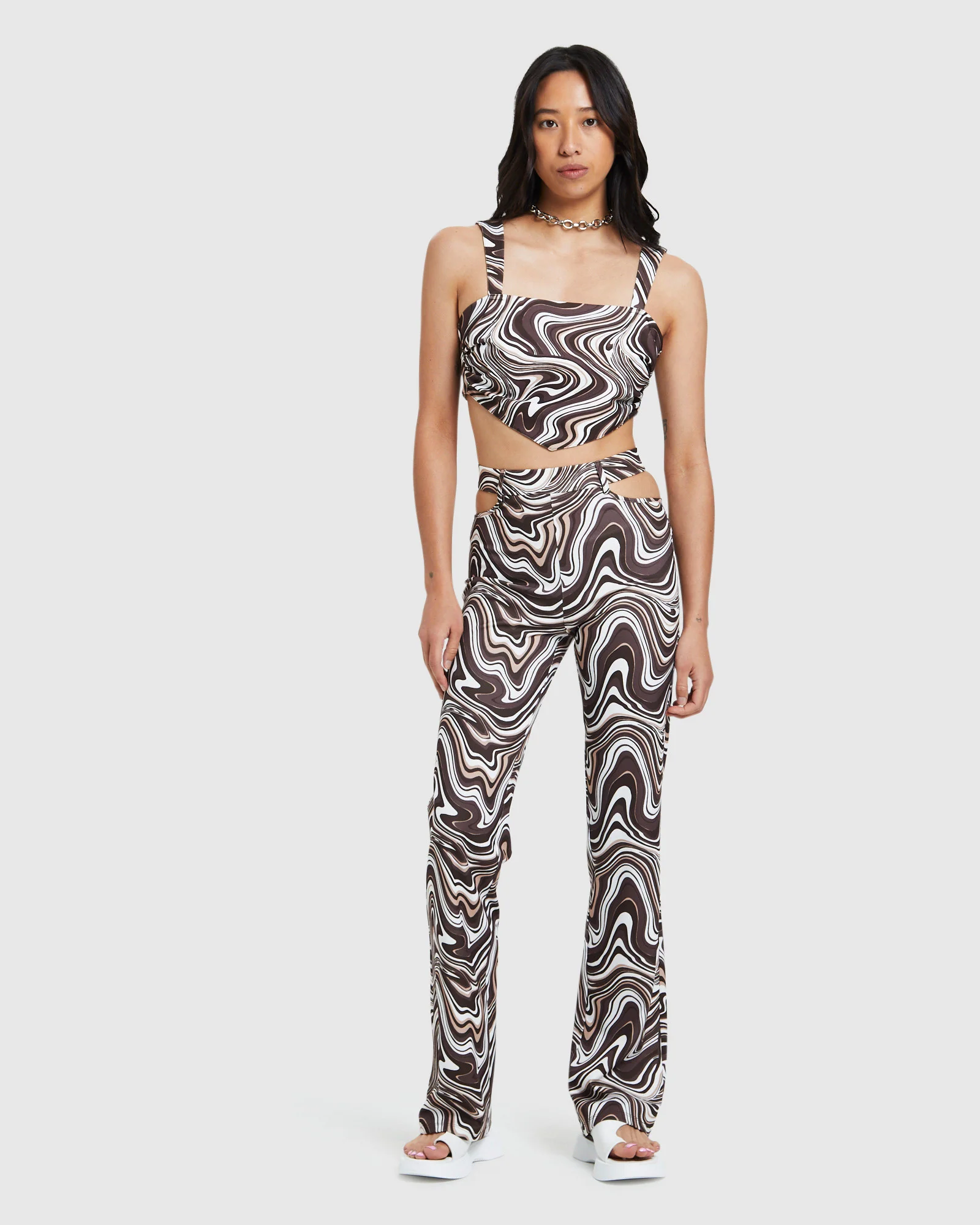 Tammy Swirl Prt Tie Back Bodice - Image 3