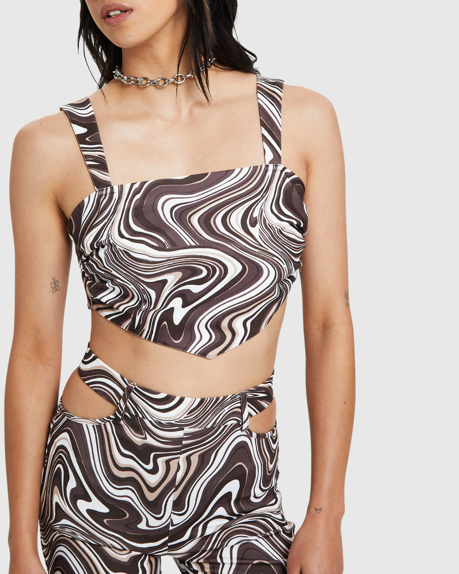 Tammy Swirl Prt Tie Back Bodice - Image 5