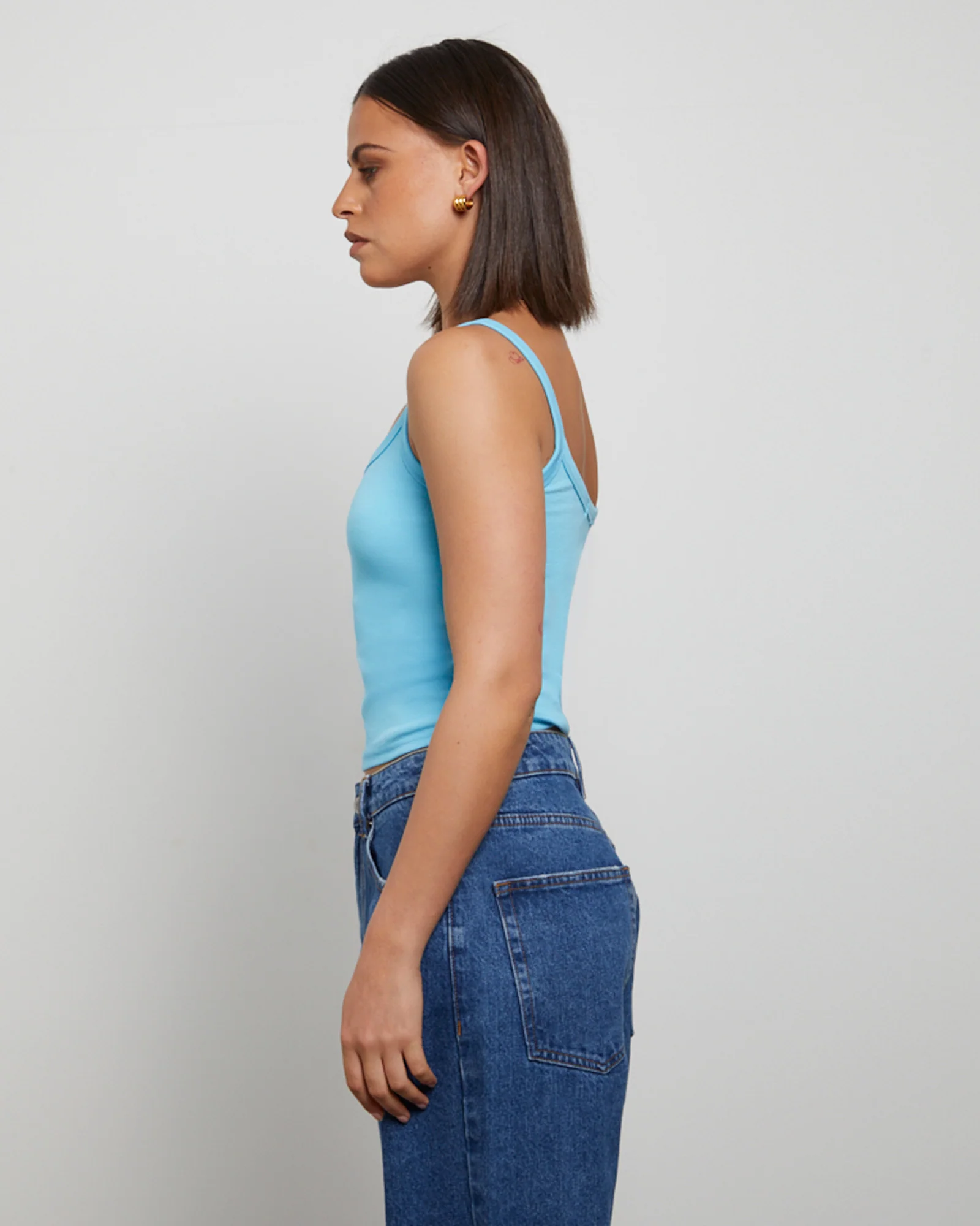 Tank Top in Azure Blue - Image 4