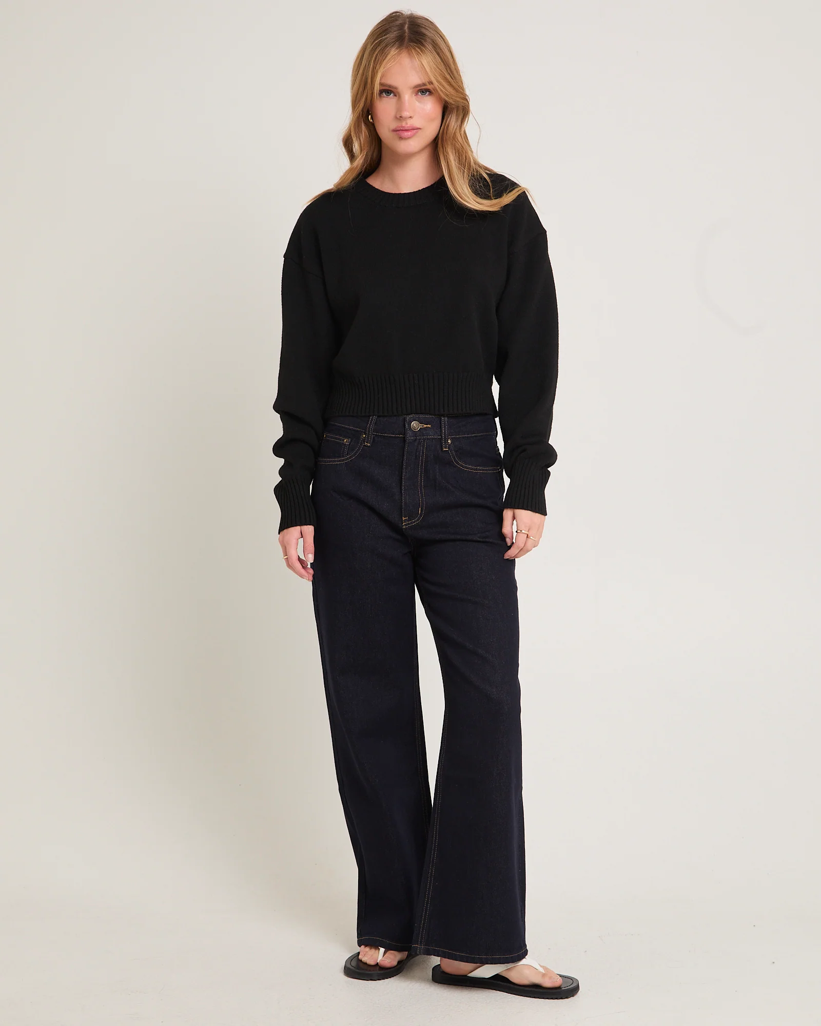 Tasmine Cropped Knit Sweater - Image 3