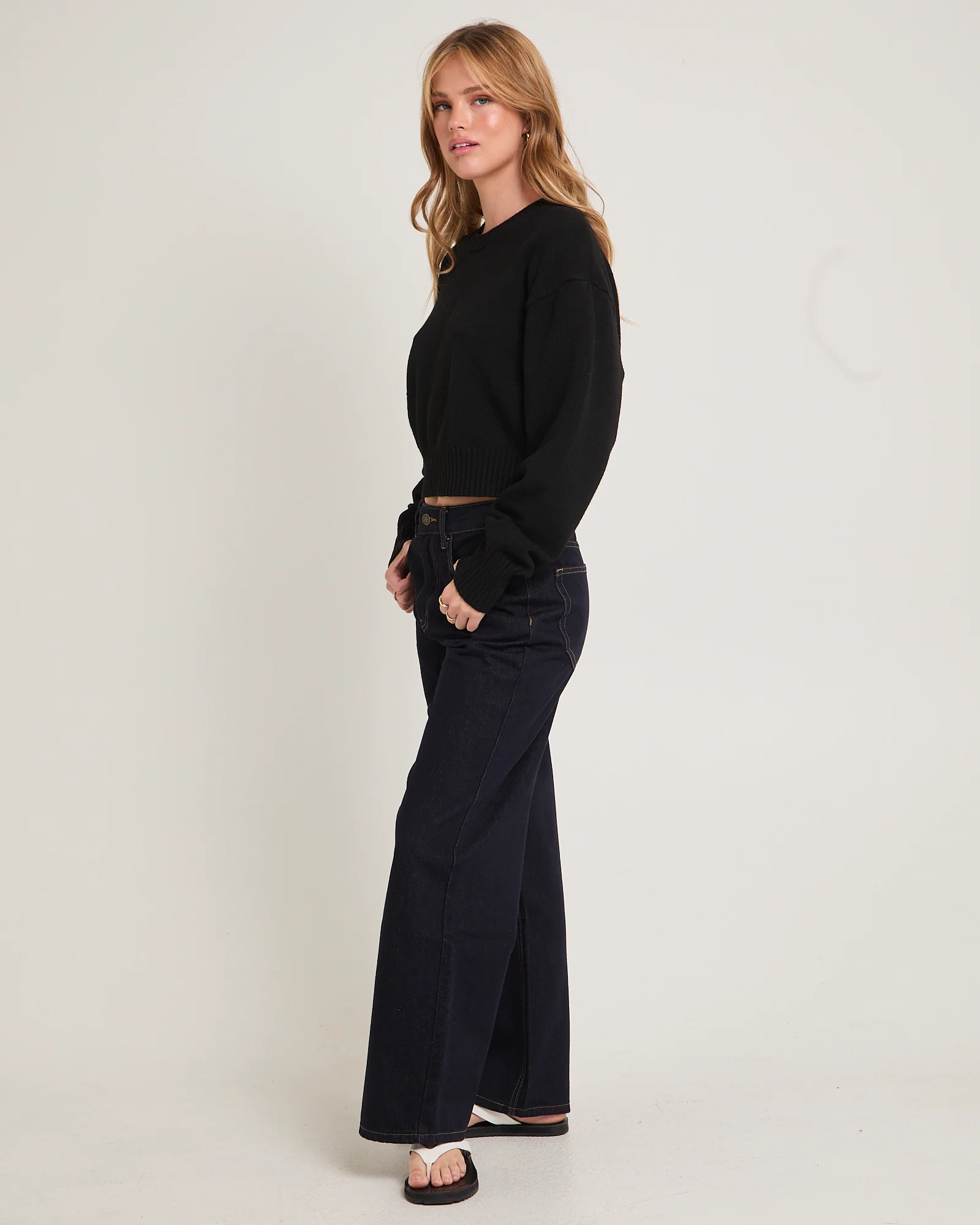 Tasmine Cropped Knit Sweater - Image 4