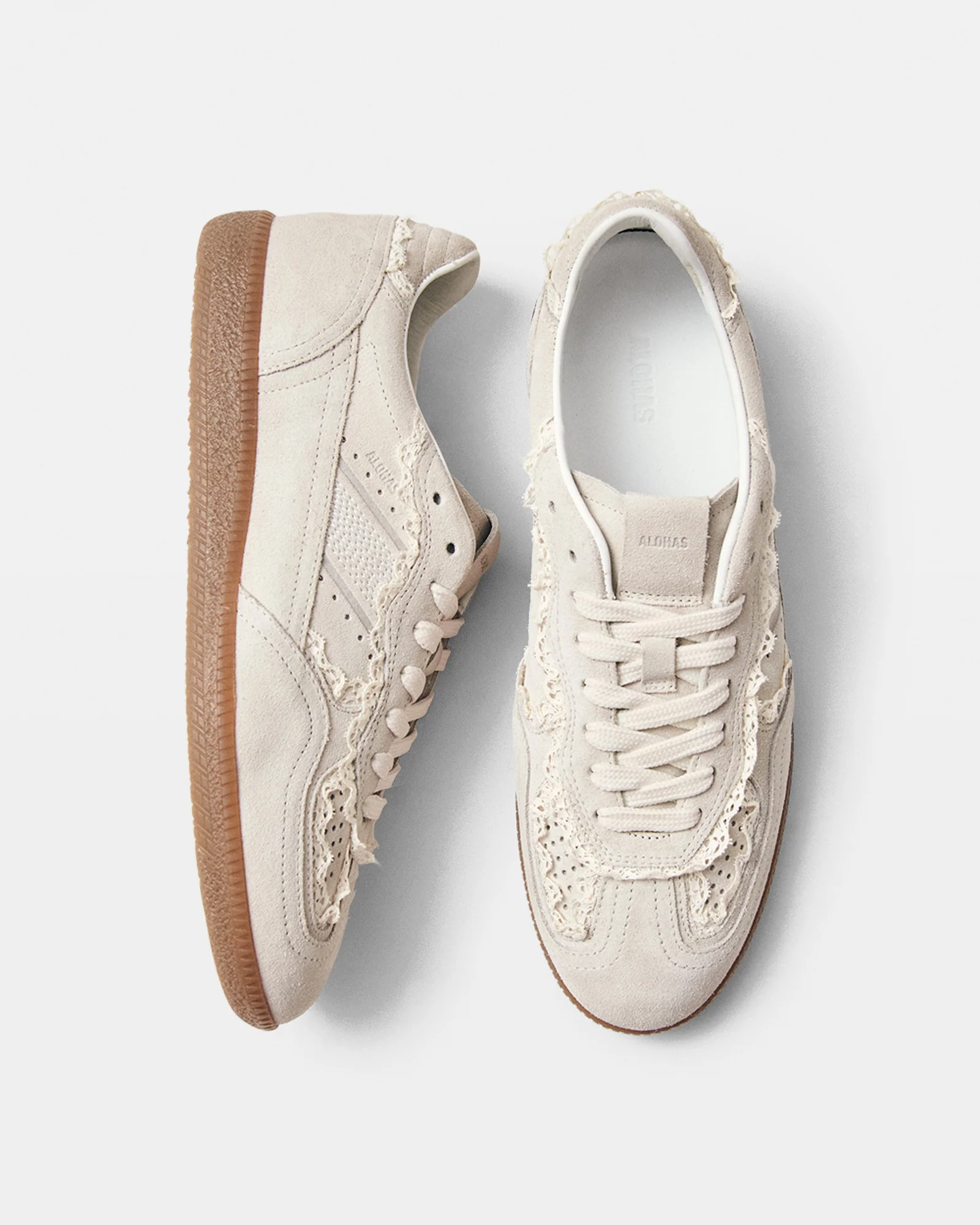 Tb.490 Crochet Cream Leather Sneakers - Image 3