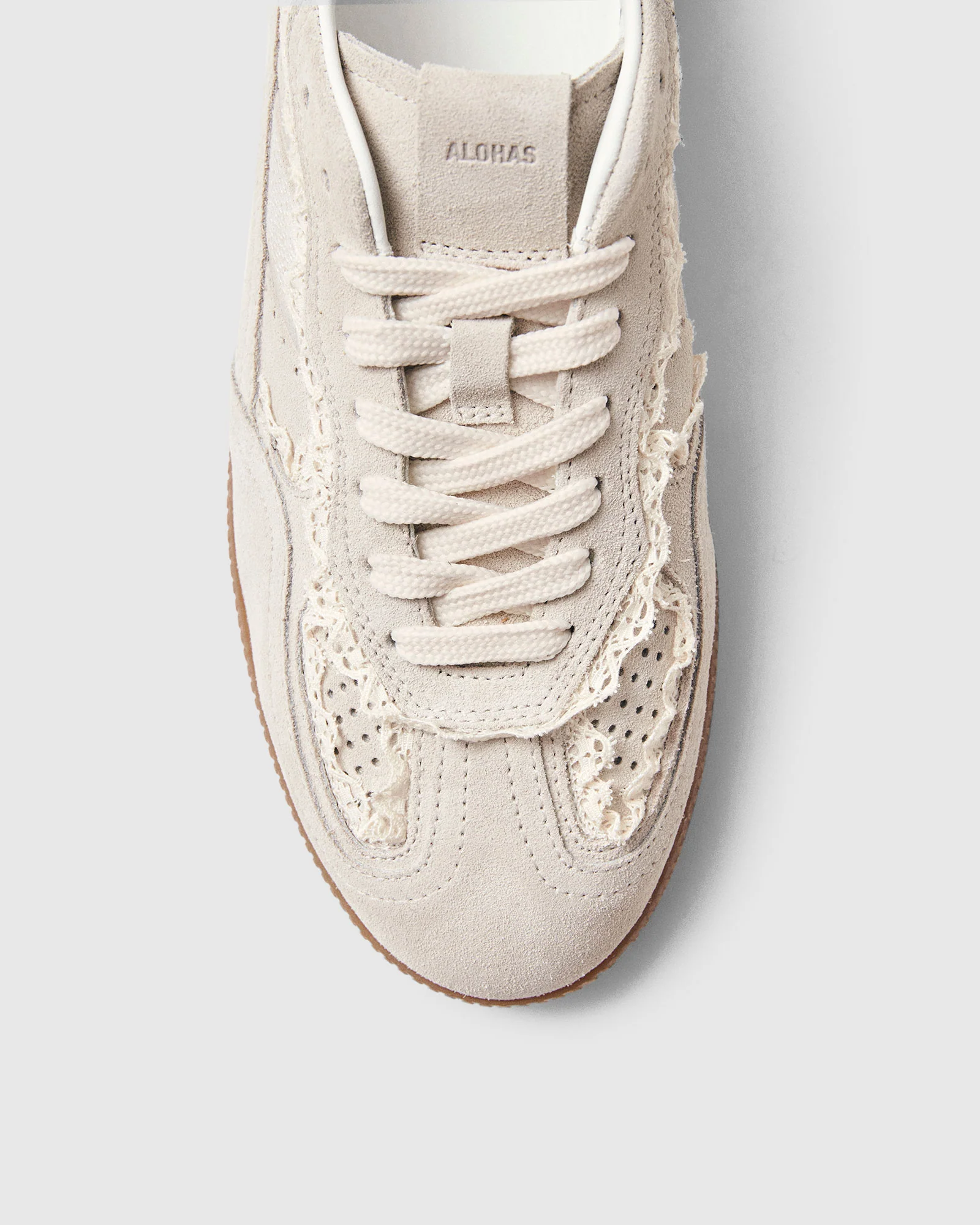 Tb.490 Crochet Cream Leather Sneakers - Image 4