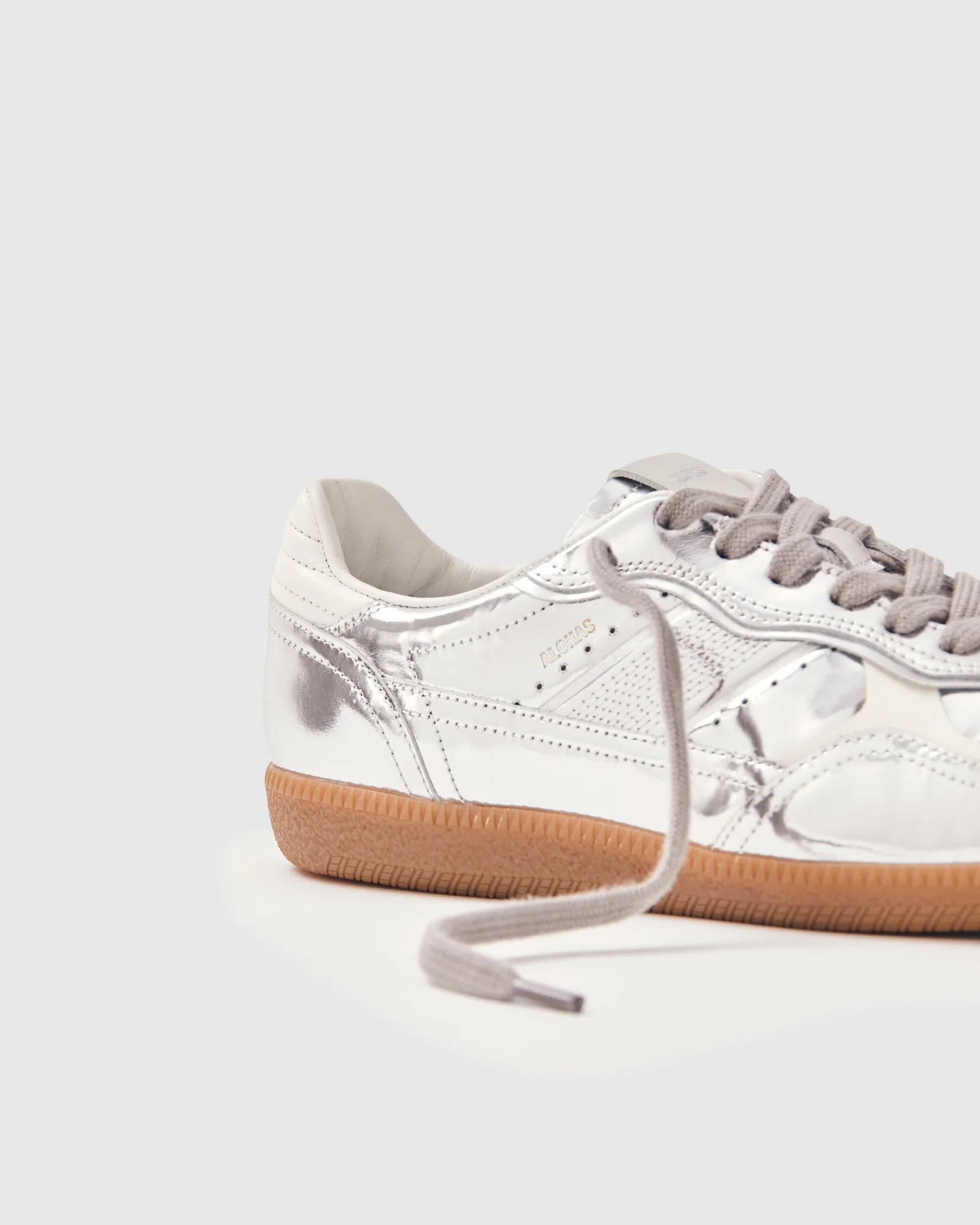 Tb.490 Rife Shimmer Silver Cream Leather Sneakers - Image 6