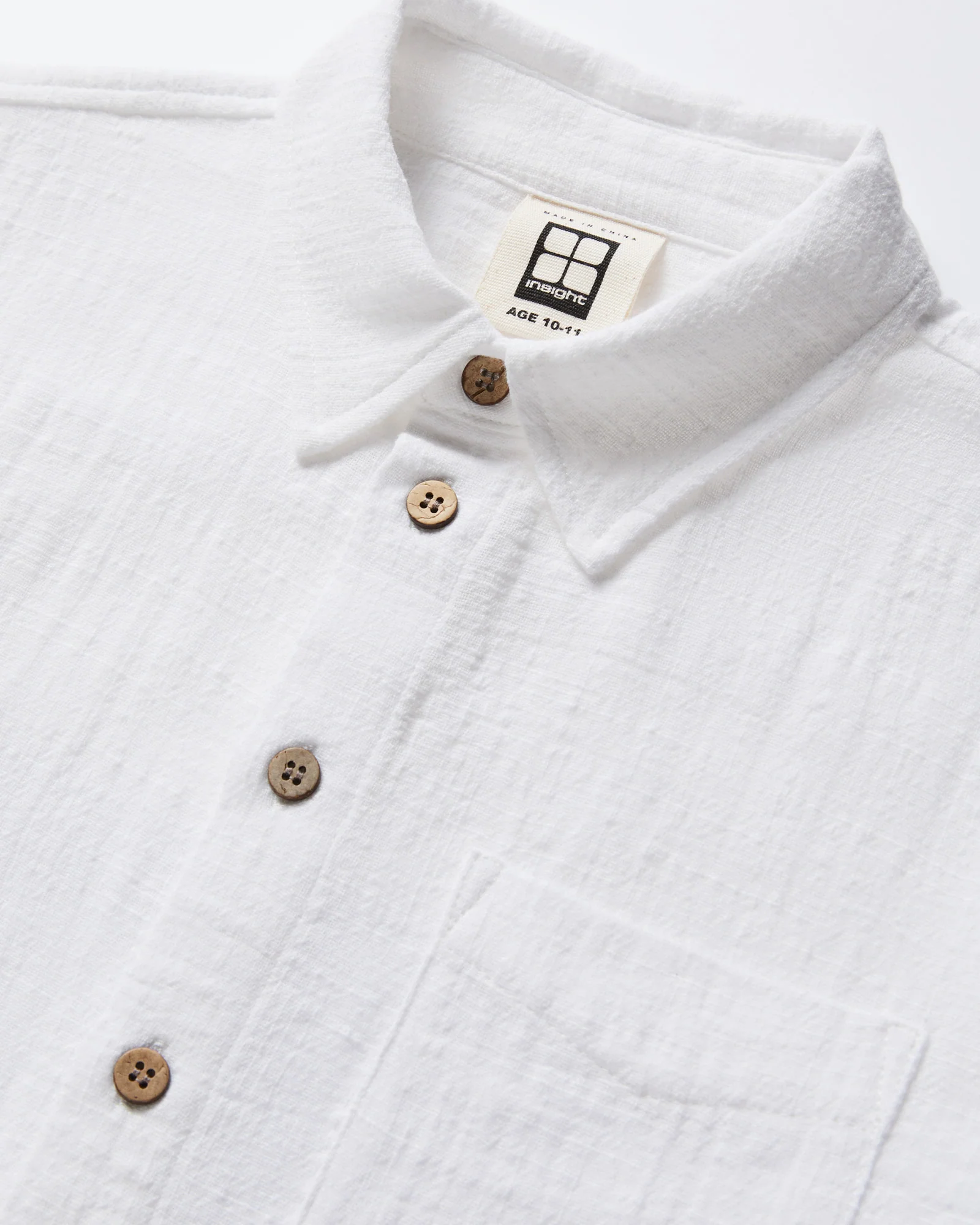 Teen Boys Louie Short Sleeve Shirt in White - Image 3
