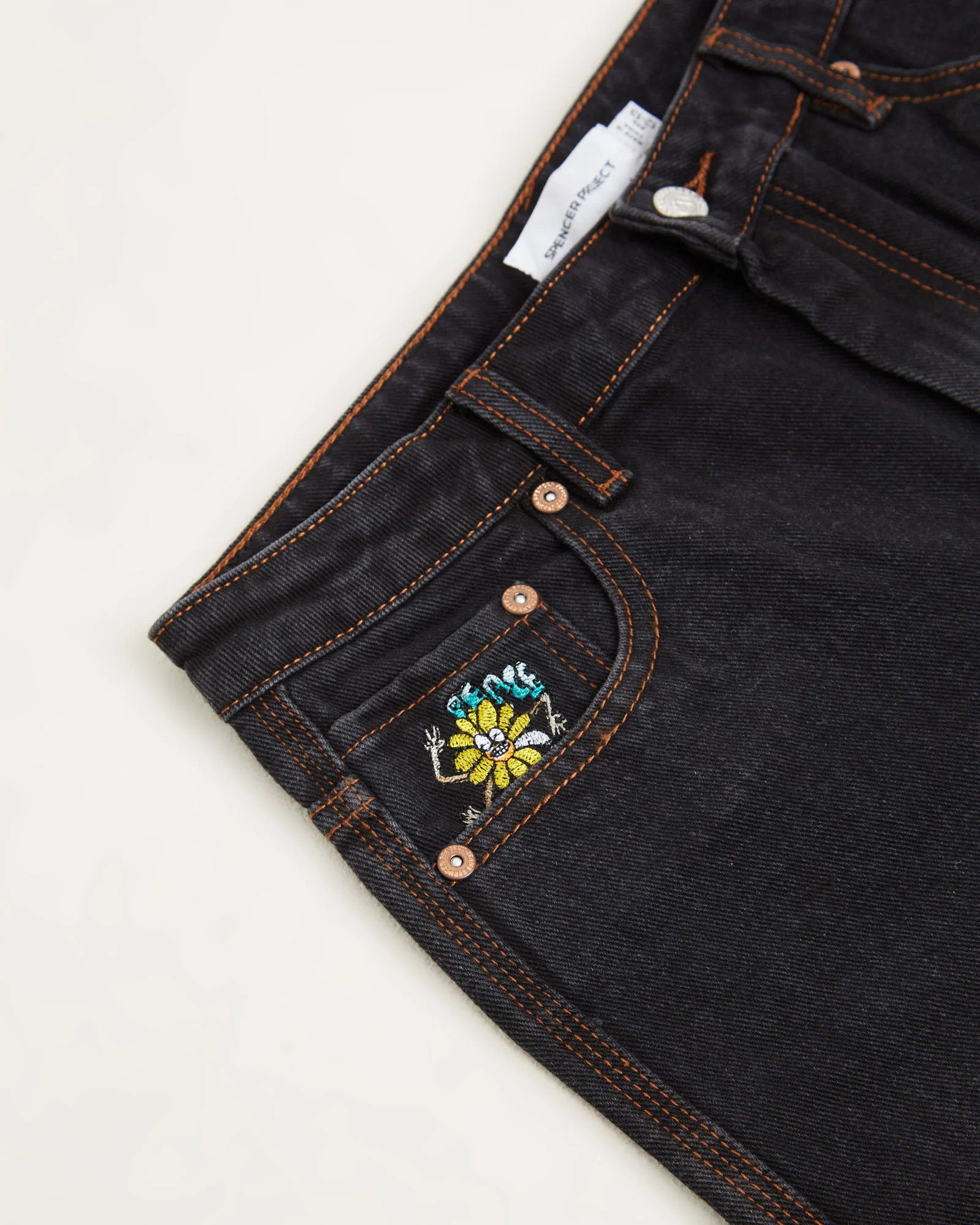 Teen Boys Wide Boy Y2K Jeans in Washed Black - Image 4