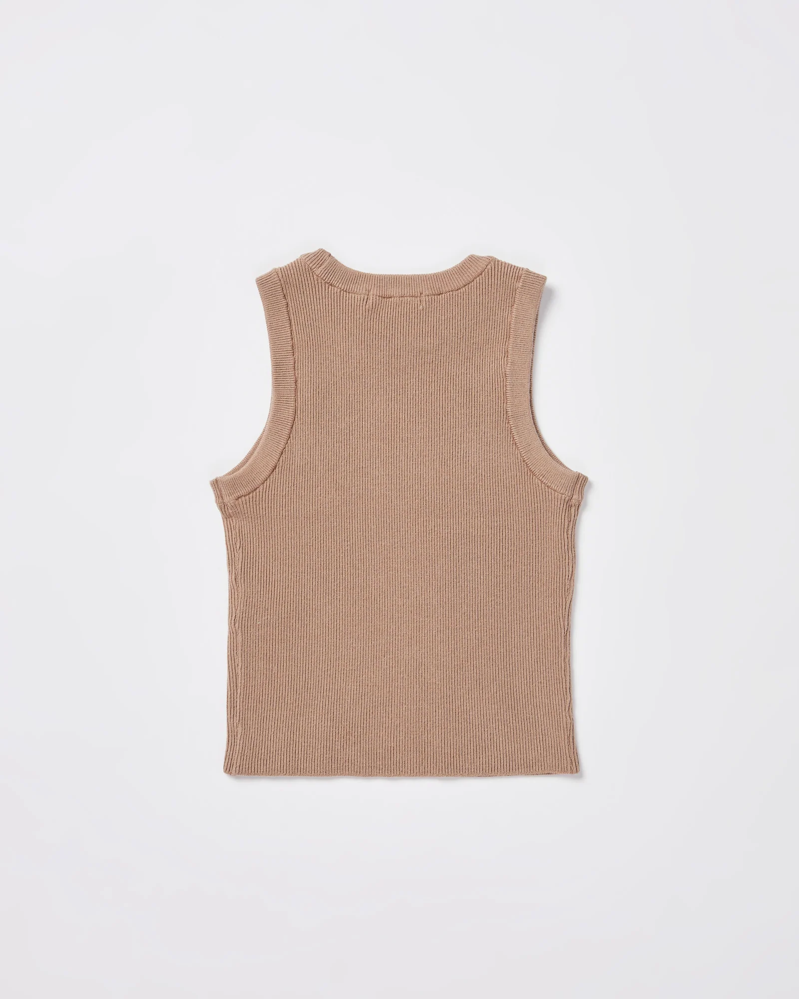 Teen Girls Luxe Knitted Tank Top in Tan - Image 2