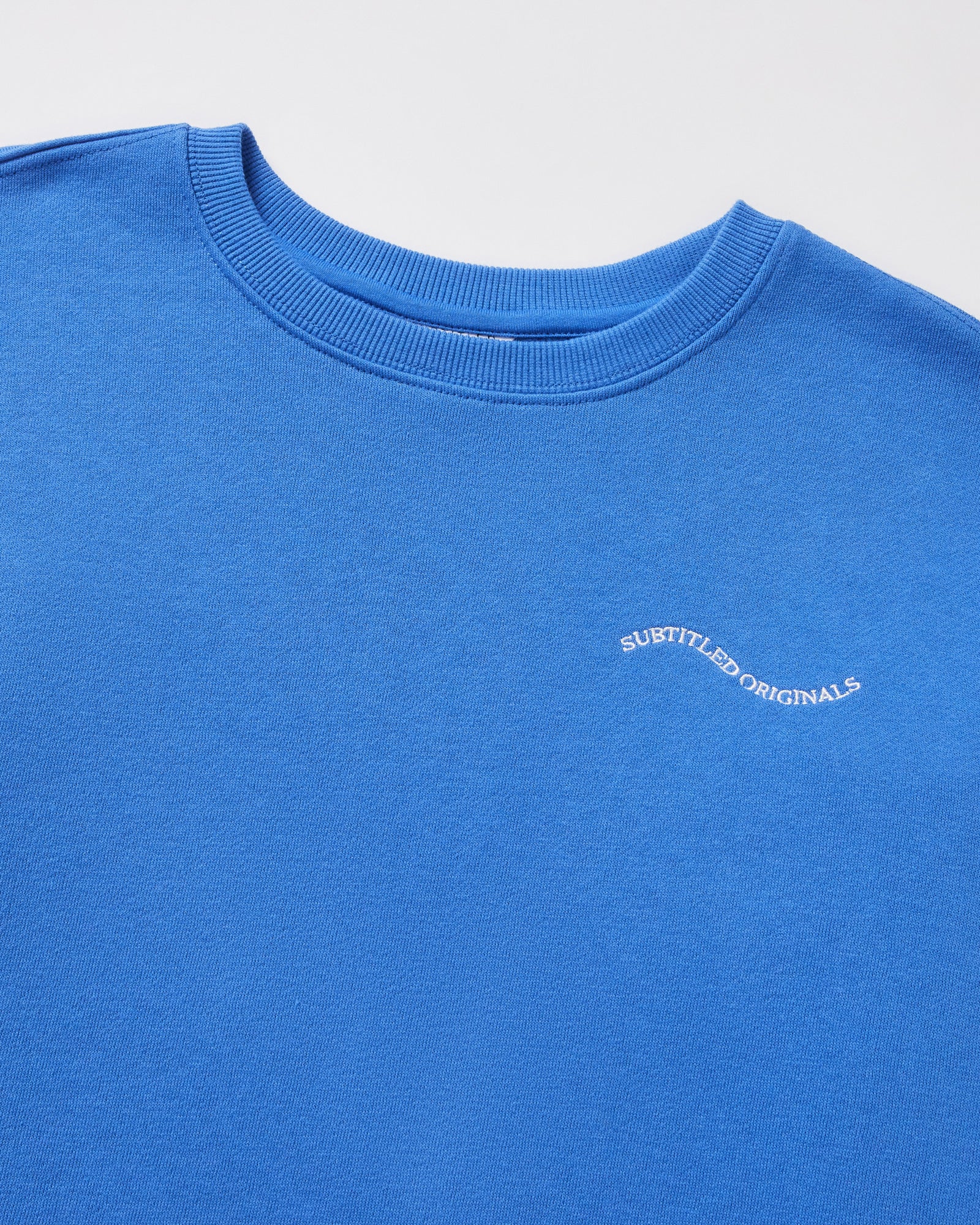 Teen Girls Oversized Wave Origin Fleece Crew Neck Jumper in Cobalt Blue - Image 3