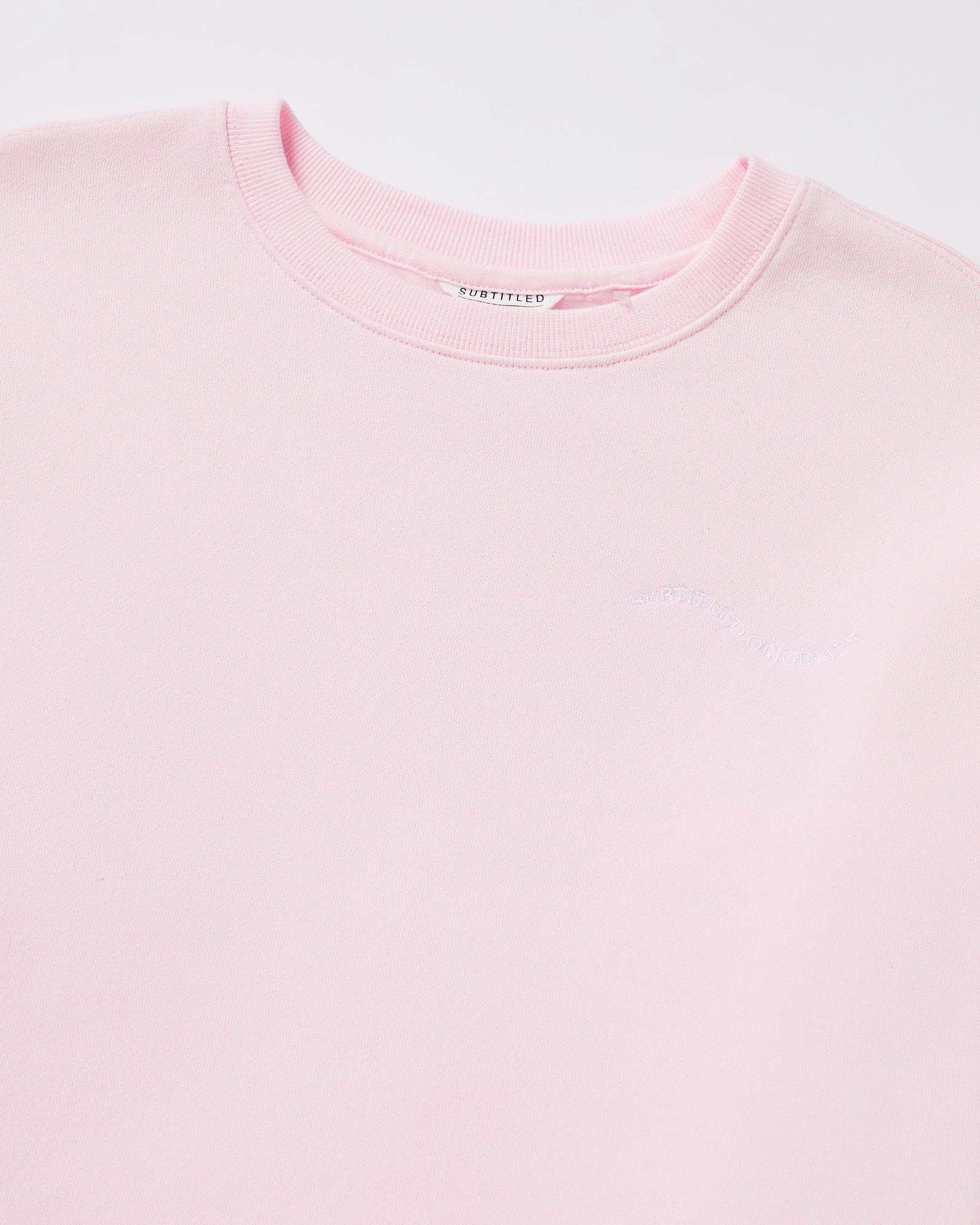 Teen Girls Oversized Wave Origin Fleece Crew Neck Jumper in Pink - Image 3