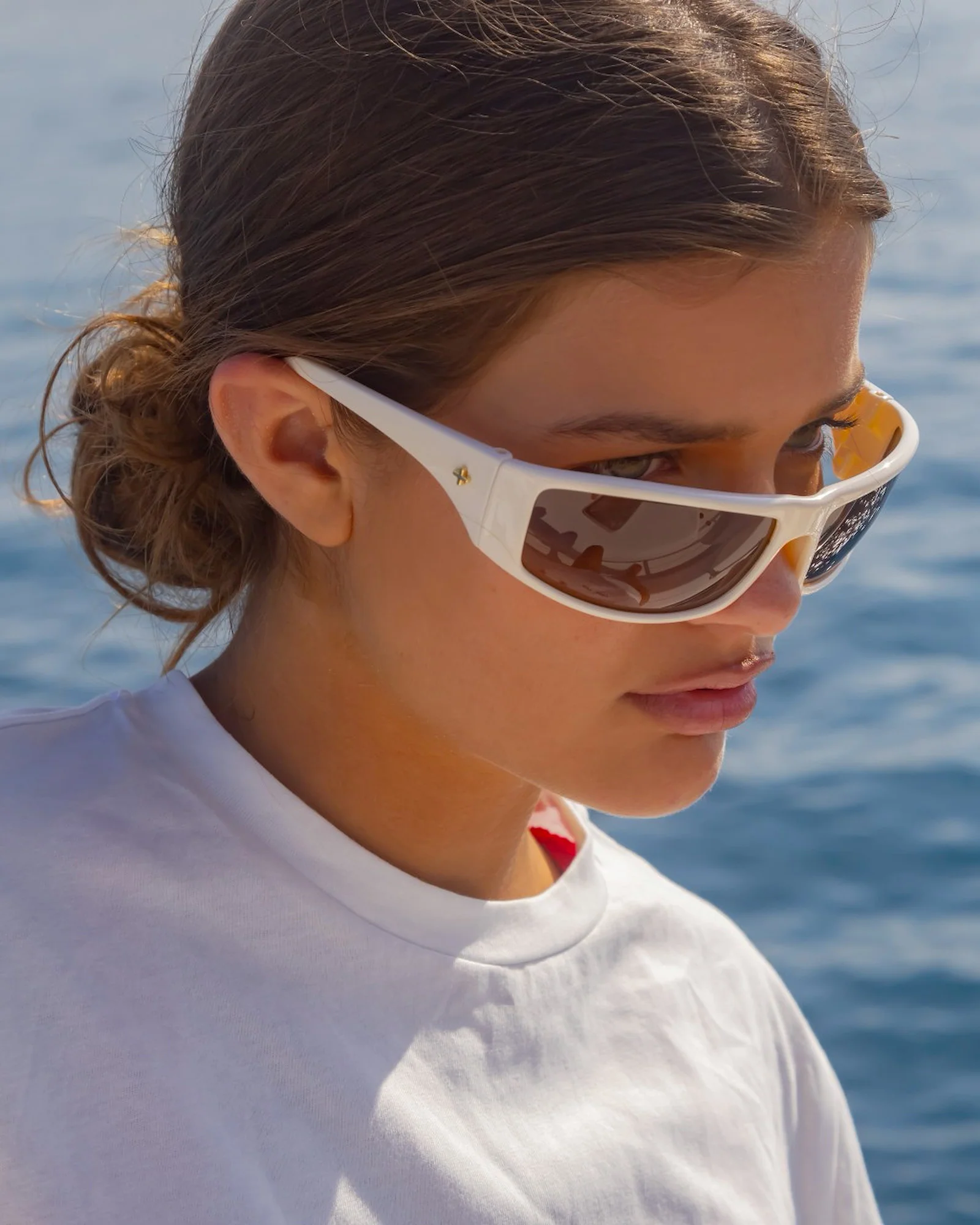 Tempo Sunglasses Ivory Brown Mono - Image 5