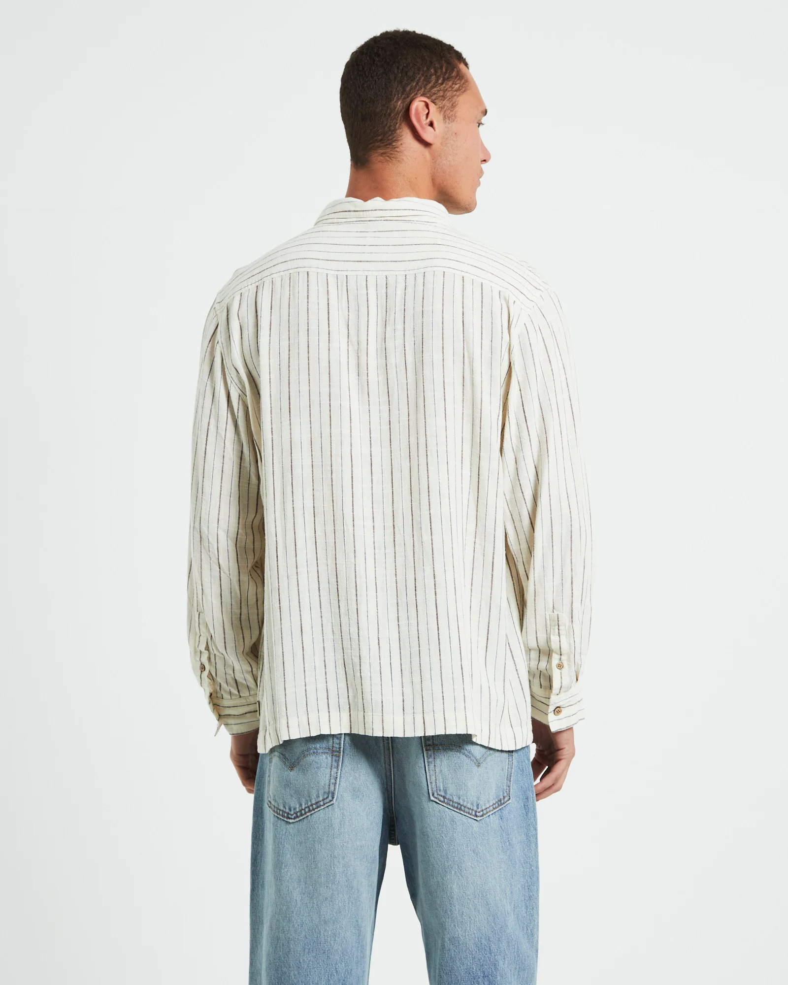 Tesky Linen Long Sleeve Shirt in Natural - Image 2