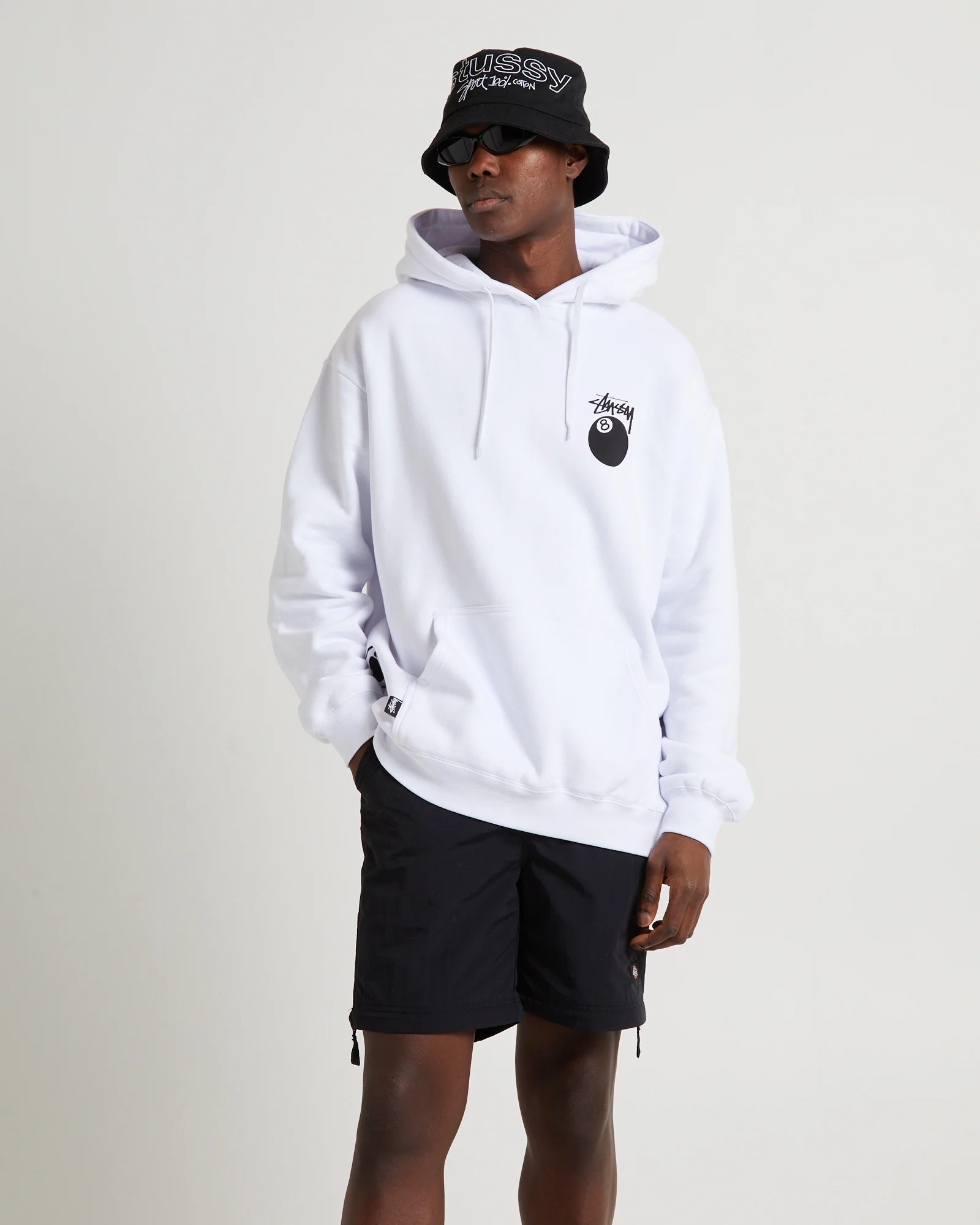 Test Strike Fleece Hoodie White - Image 2