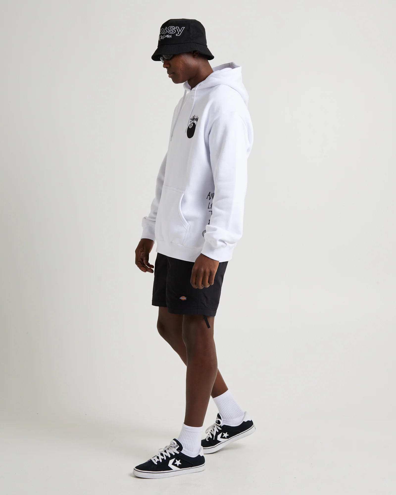 Test Strike Fleece Hoodie White - Image 4