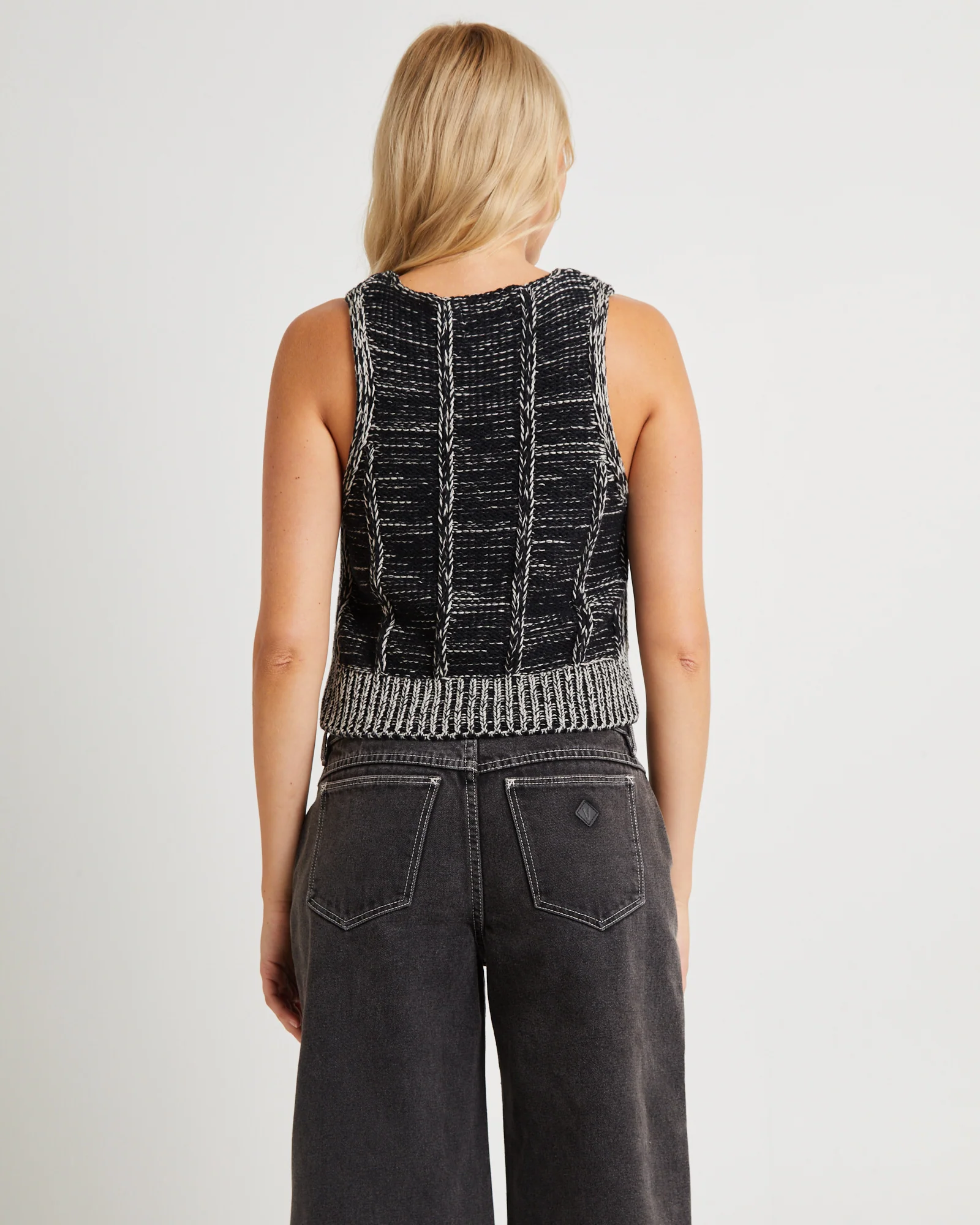 Textured Knit Tank Top - Image 2