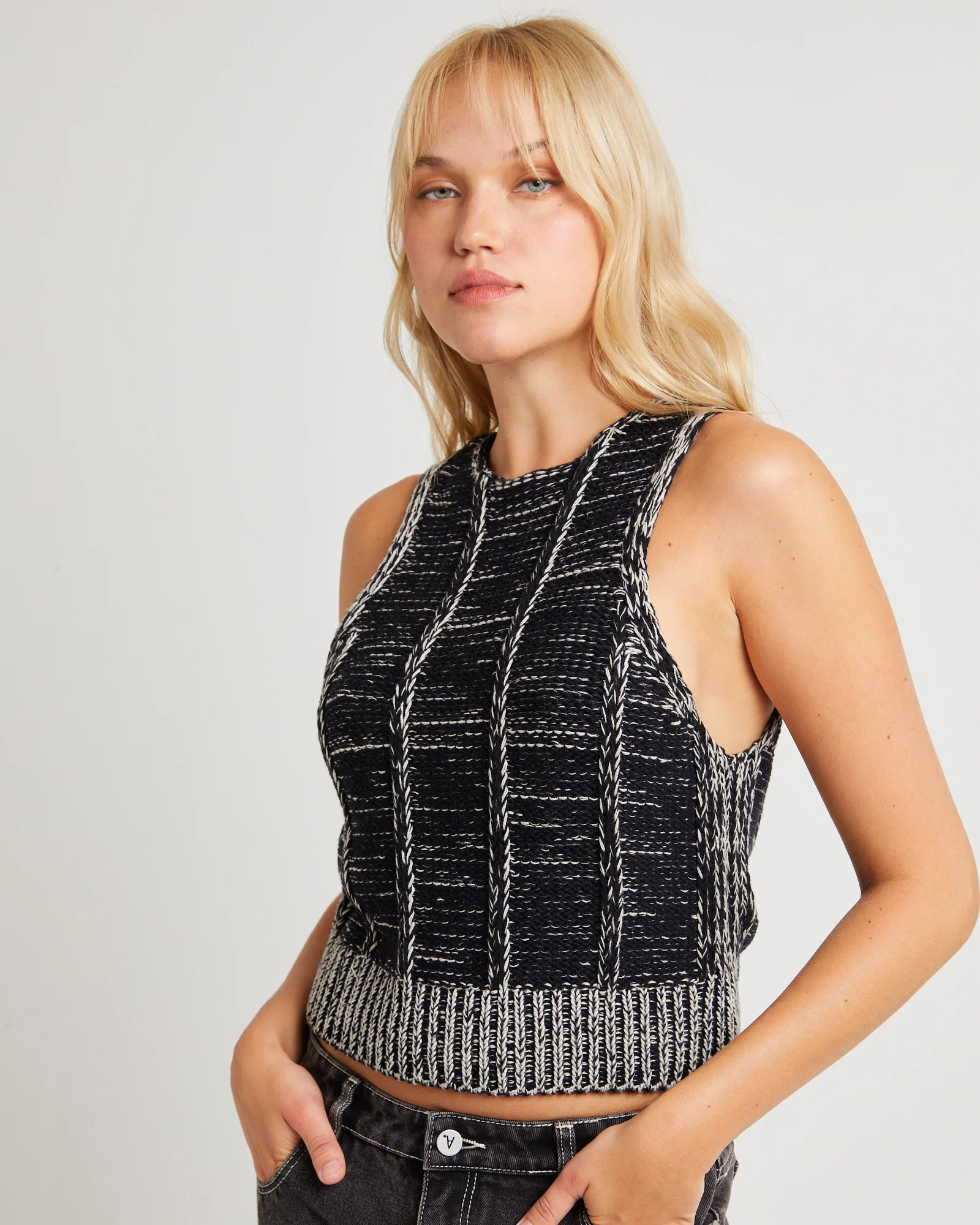 Textured Knit Tank Top - Image 5