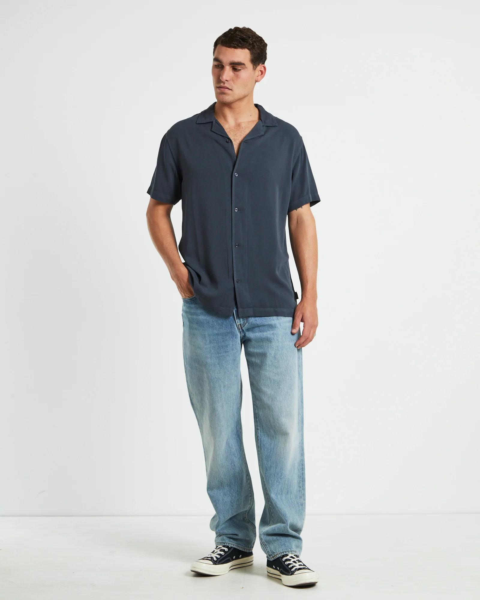 The Reckoner Resort Short Sleeve Shirt Dusty Black - Image 3