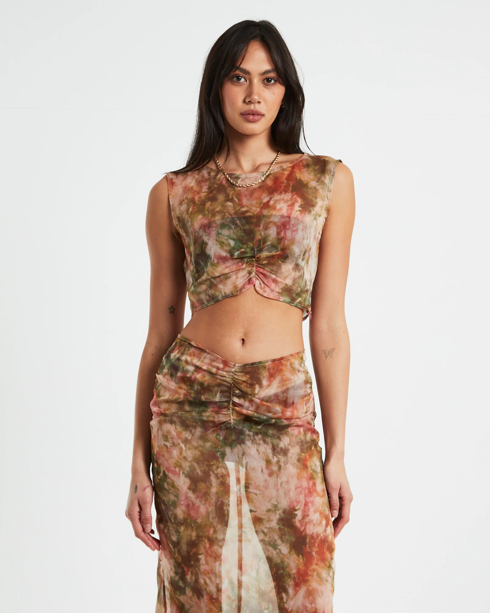 Tibby Tie Dye Gather Front Top - Image 5