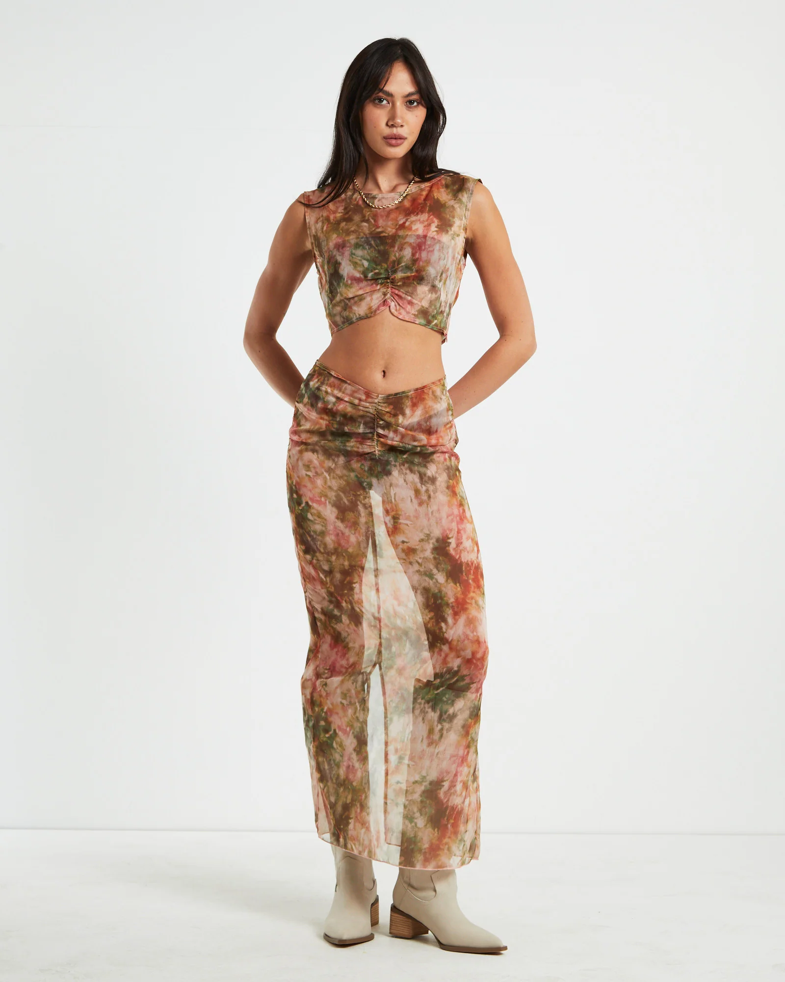 Tibby Tie Dye Midi Skirt - Image 3