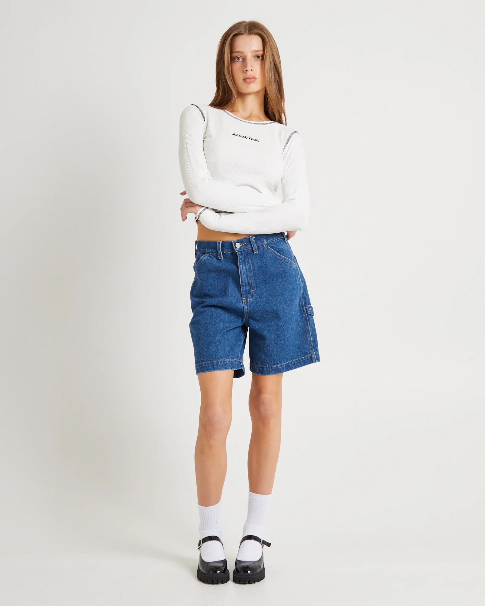 Tilden Long Sleeve Tee White - Image 3