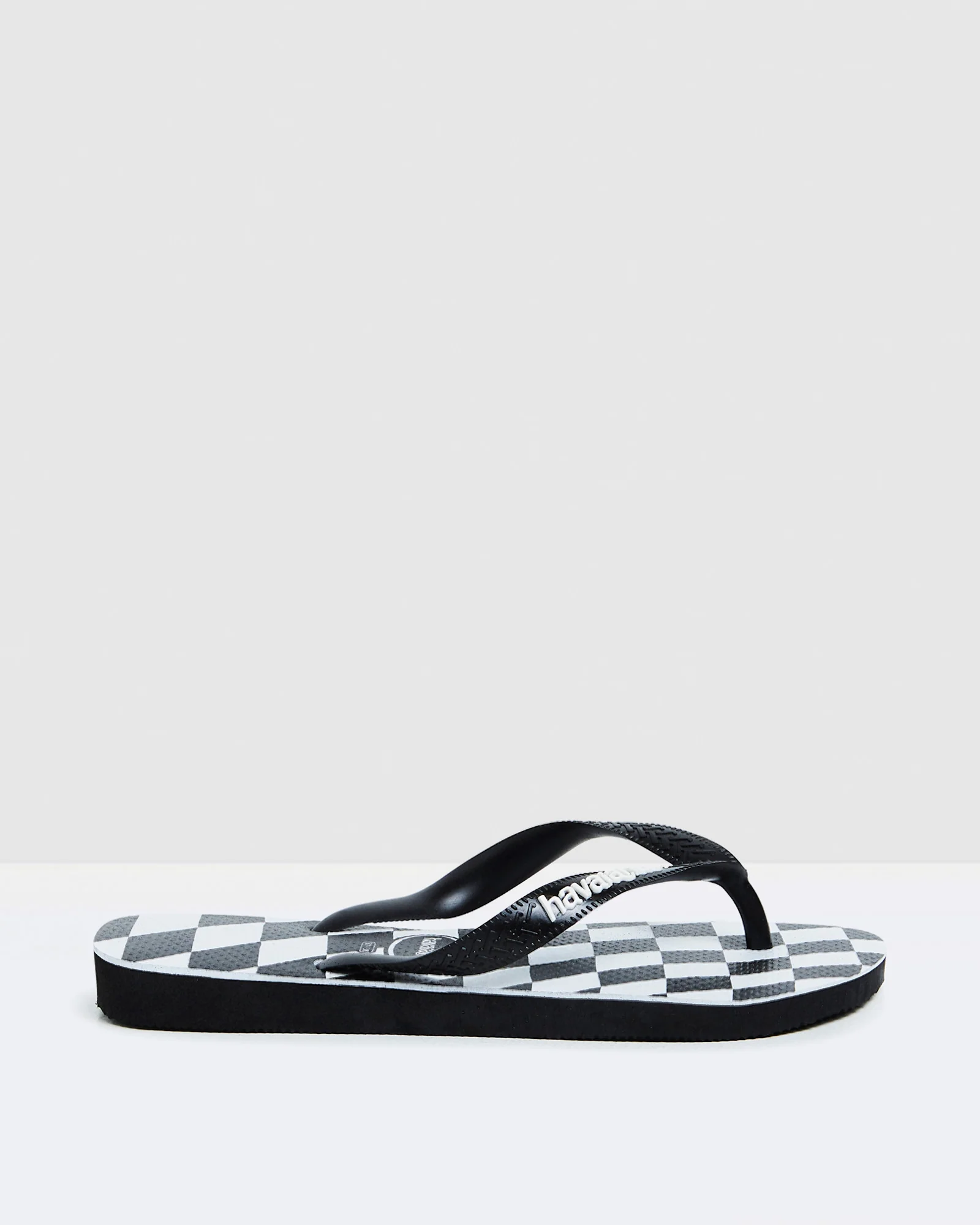 Top Distorted Check Thongs Black/White - Image 2