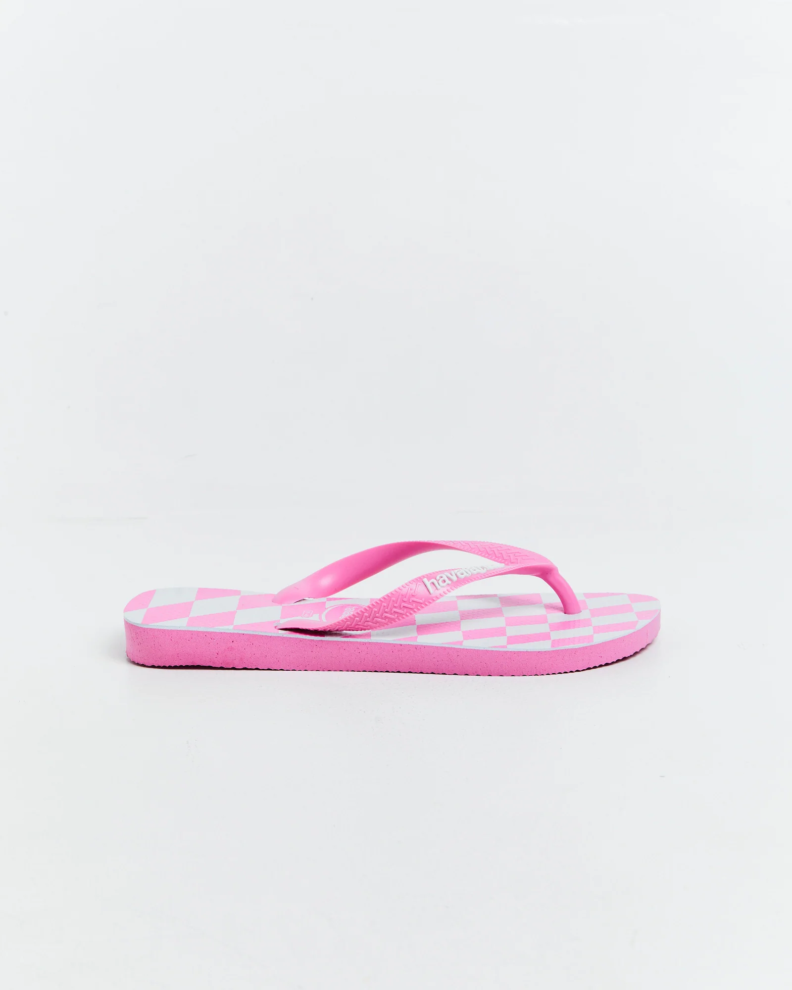 Top Distorted Check Thongs Pink Lemonade - Image 2