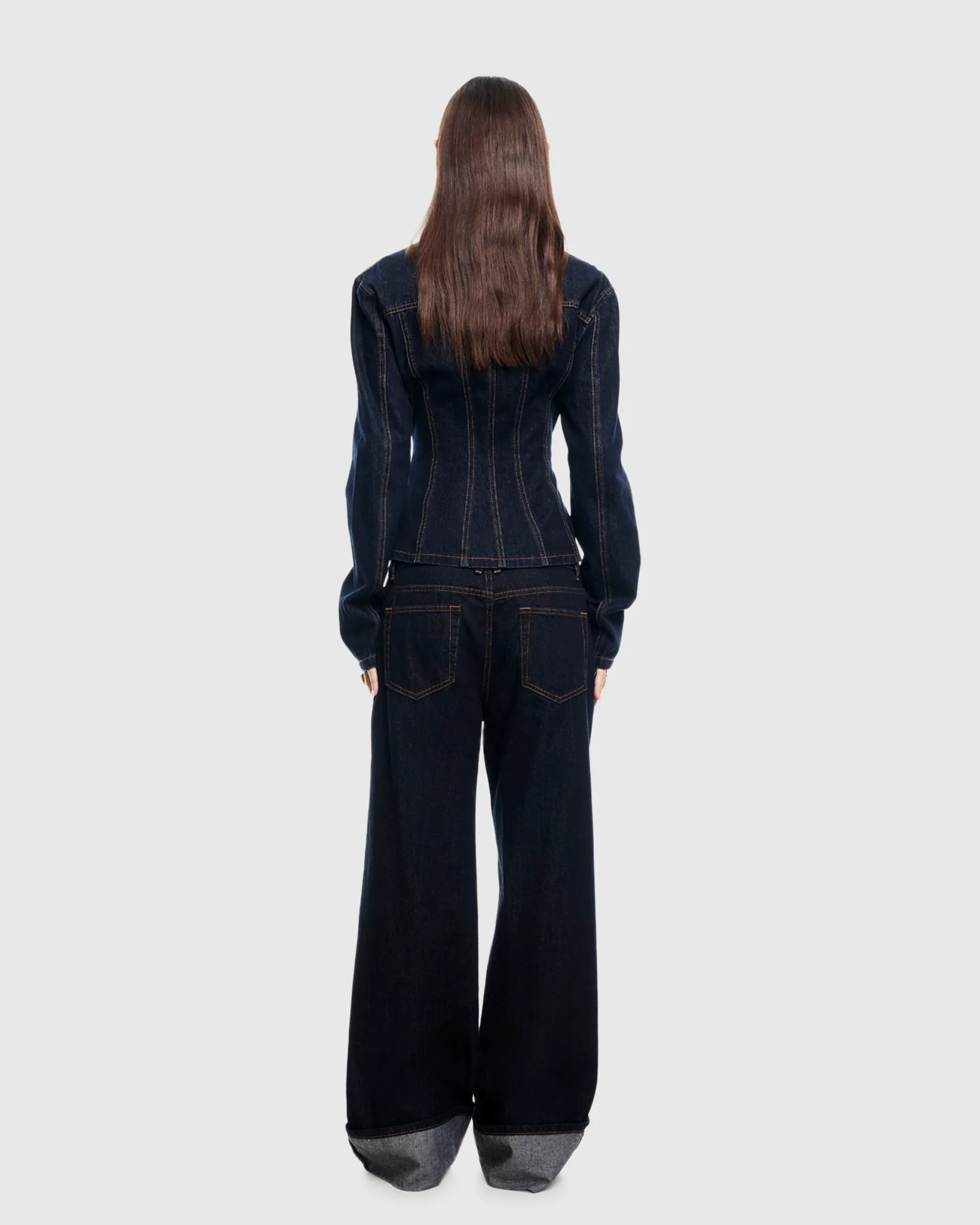 Top Model Cuffed Denim Jeans - Image 2